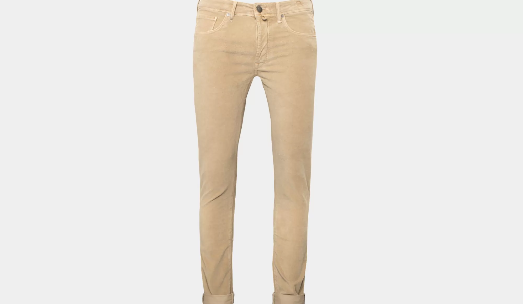 Fashion Incotex 5-Pocket Cotton Twill Beige