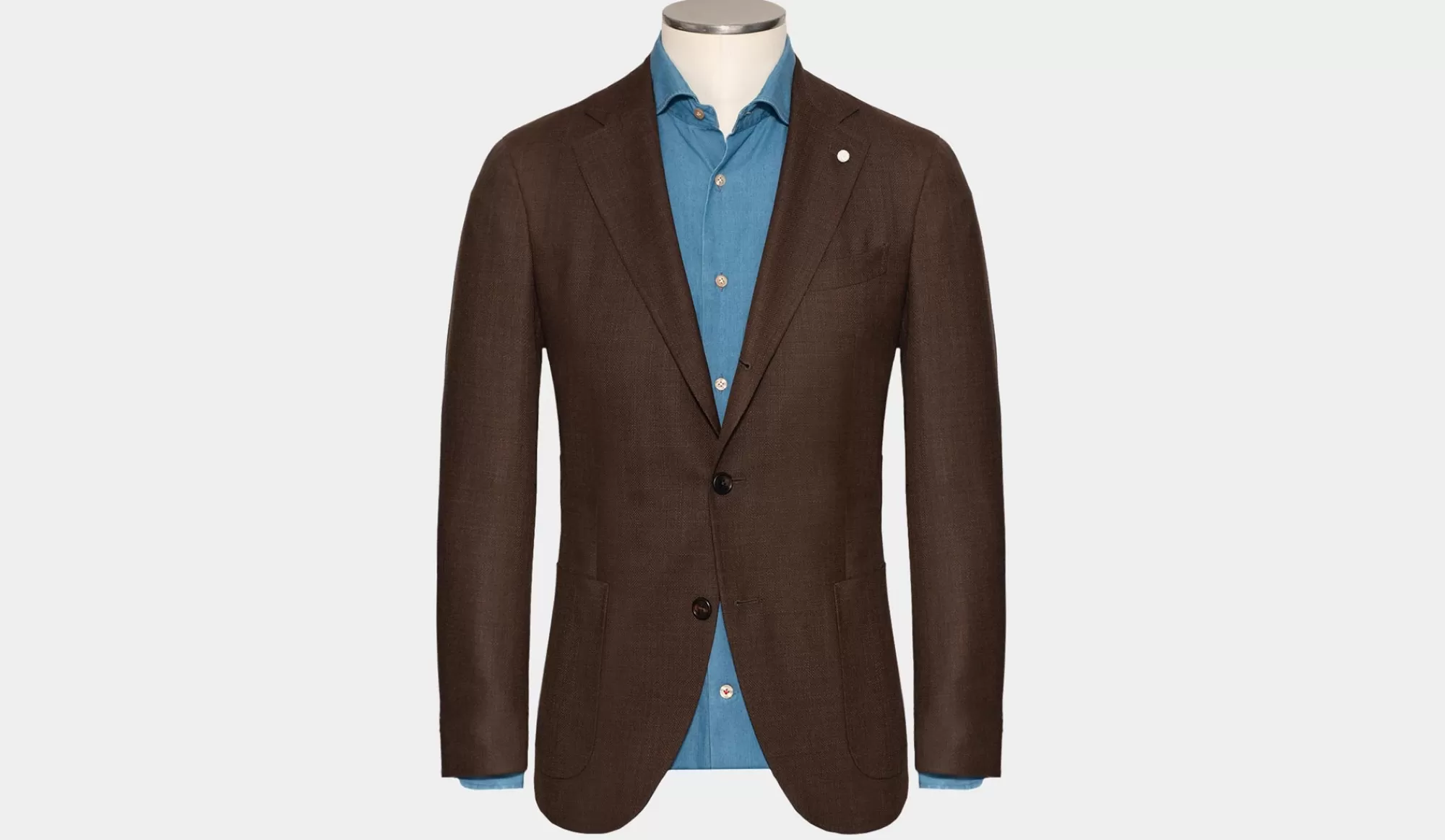 Sale Lubiam Blazer Hopsack Brown