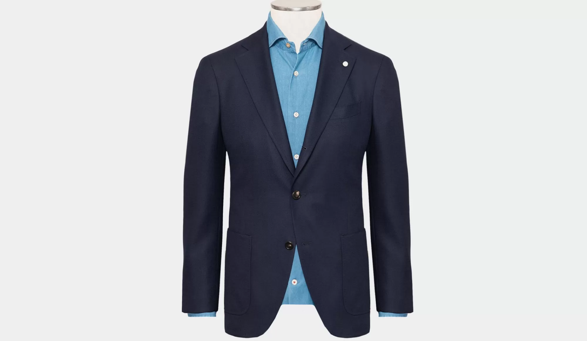 Best Sale Lubiam Blazer Hopsack Navy