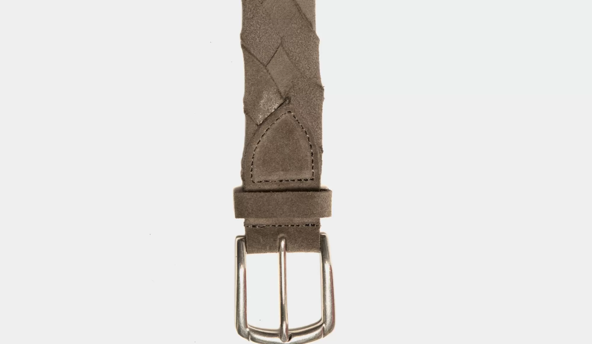 Fashion Andrea d'Amico Braided Belt Suede Taupe