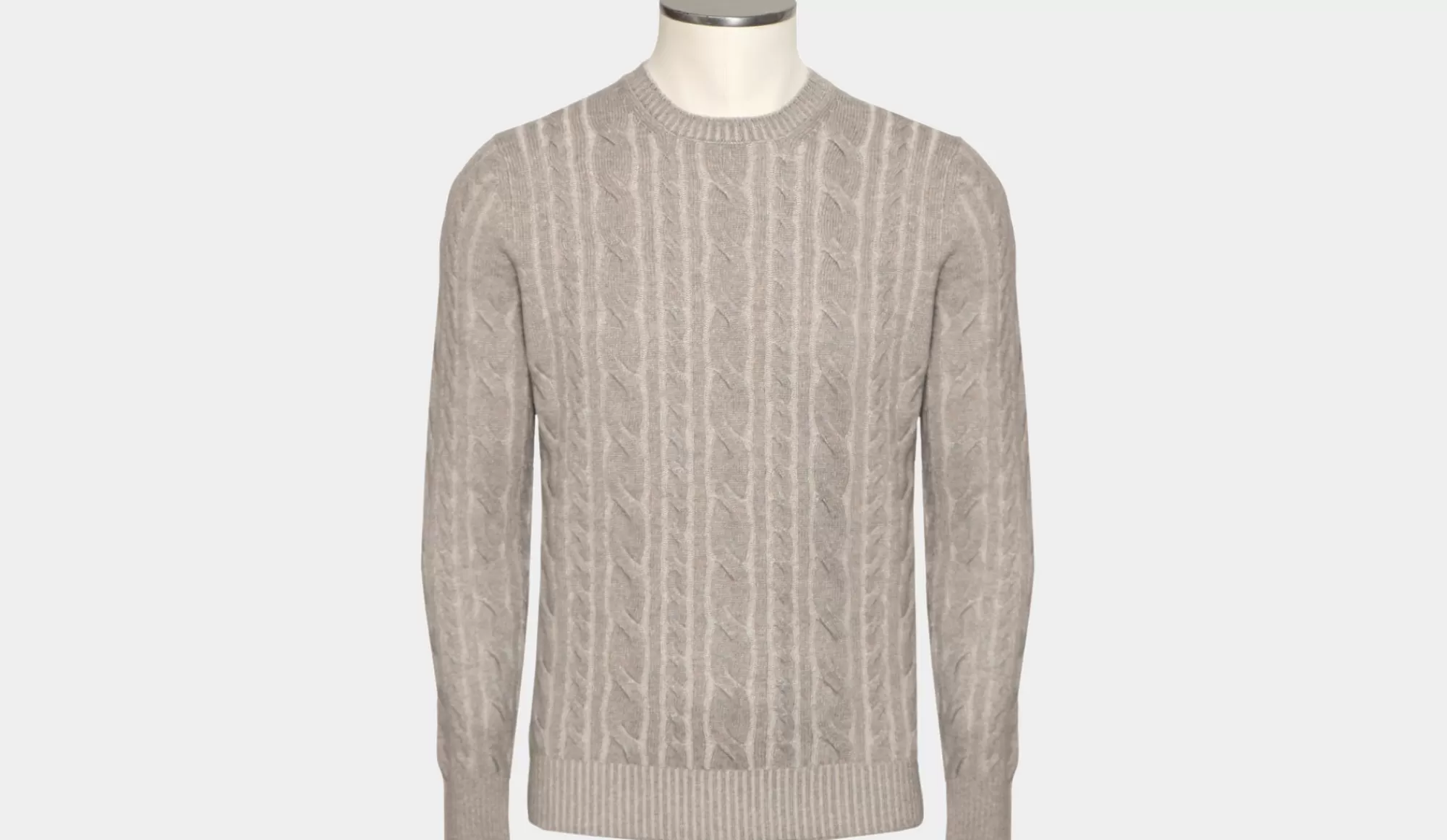 Outlet Gran Sasso Cashmere Crewneck Taupe