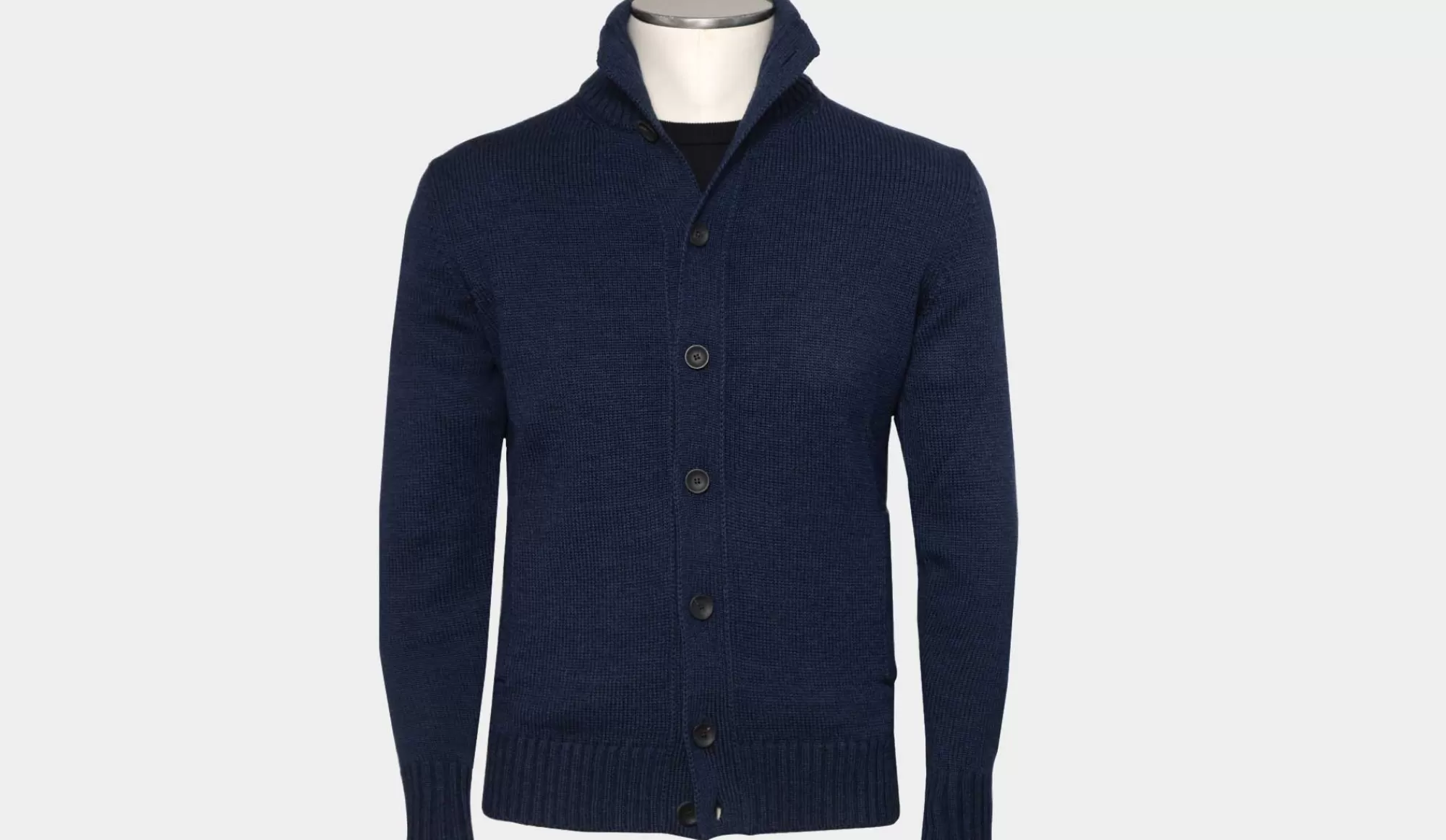 Clearance Zanone Chioto Cardigan Denim Blue