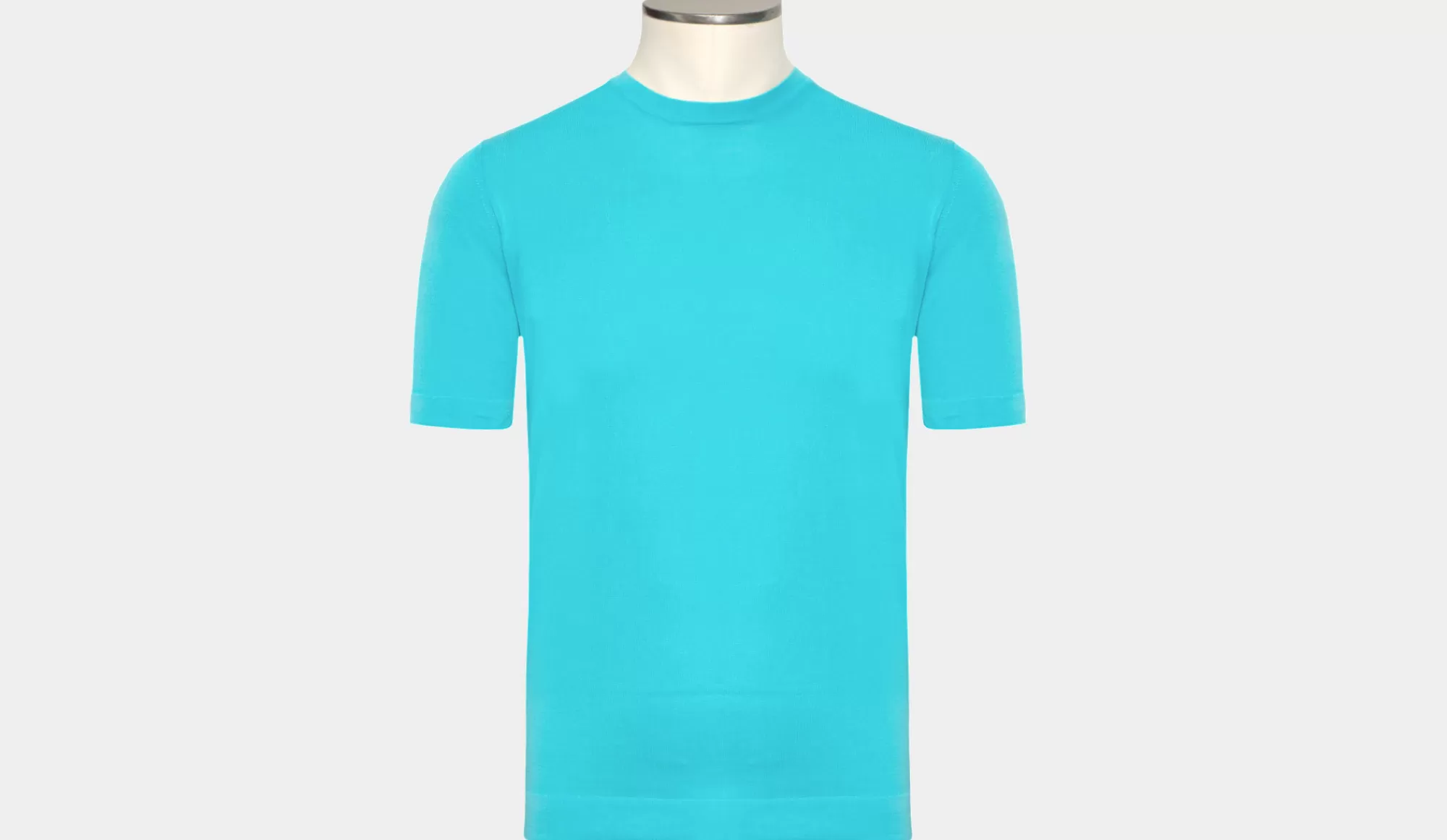 Clearance Drumohr Crewneck '30-Gauge' Aqua