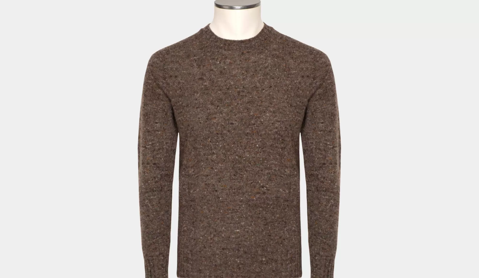 Clearance Drumohr Crewneck Donegal Brown