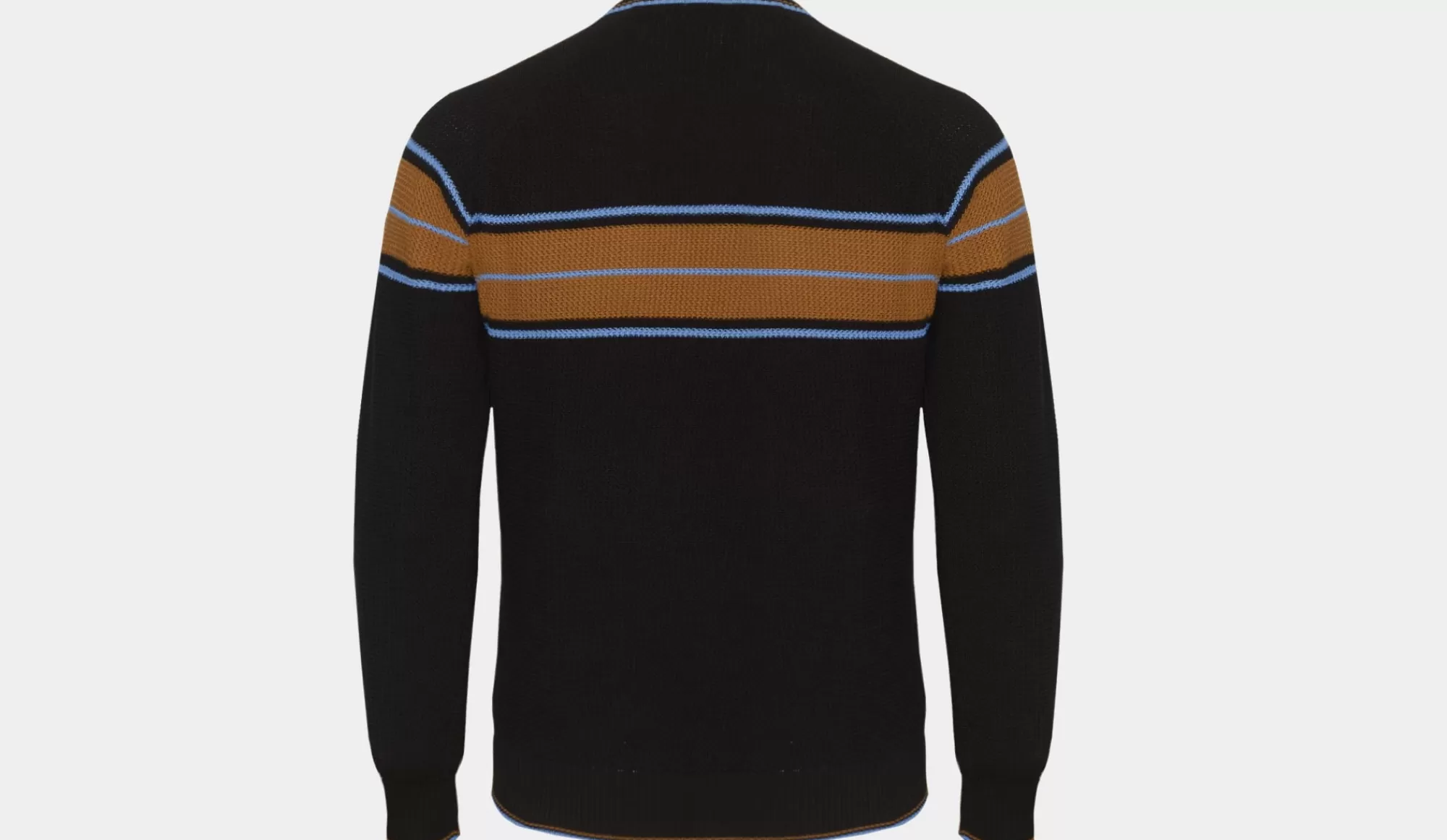 Fashion Drumohr Crewneck Fantasy Stripe Black