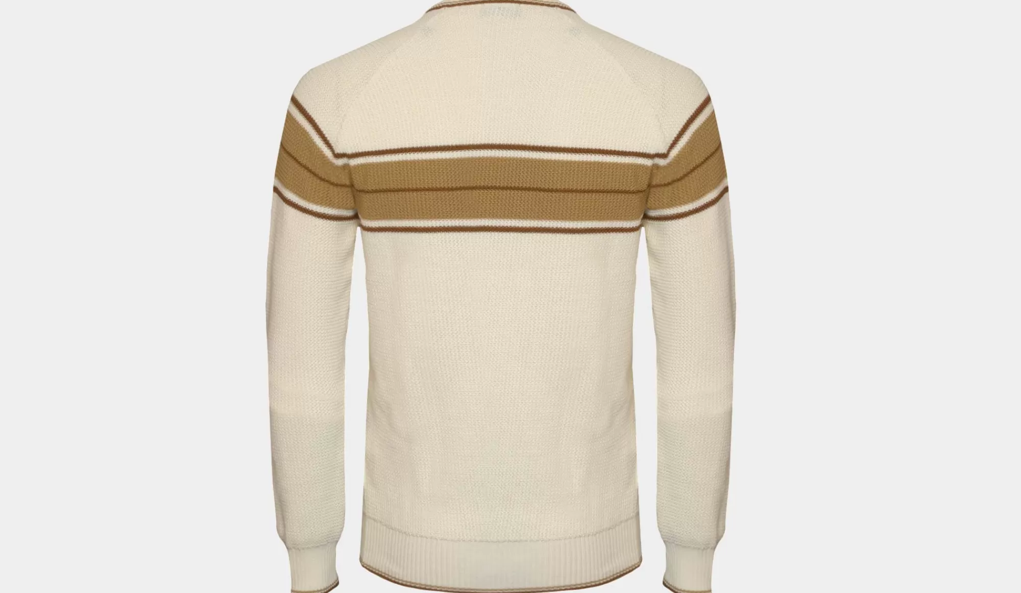 Shop Drumohr Crewneck Fantasy Stripe Caramel