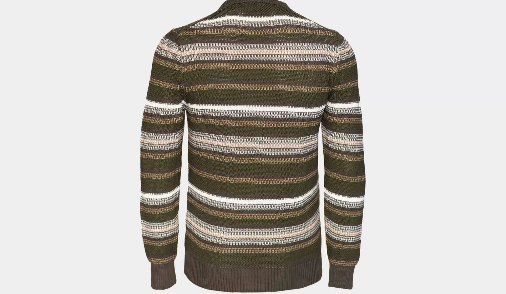 Store Drumohr Crewneck Fantasy Stripe Green