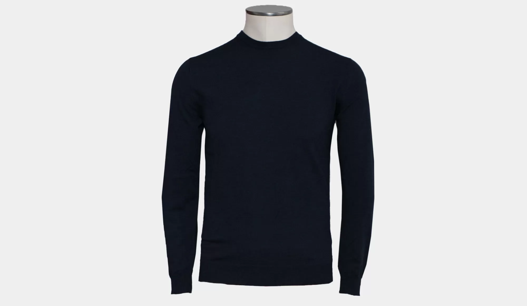 Best Zanone Crewneck Flexwool Dark Blue