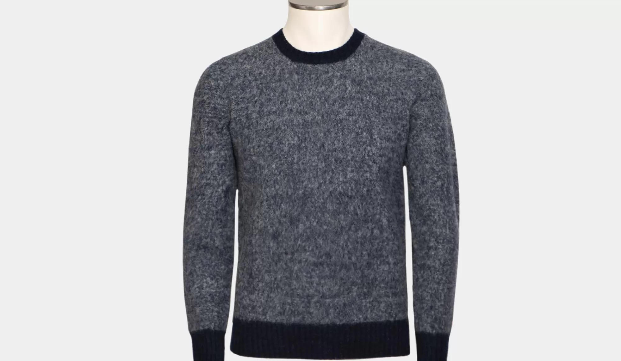 Online Drumohr Crewneck Geelong Contrast Blue