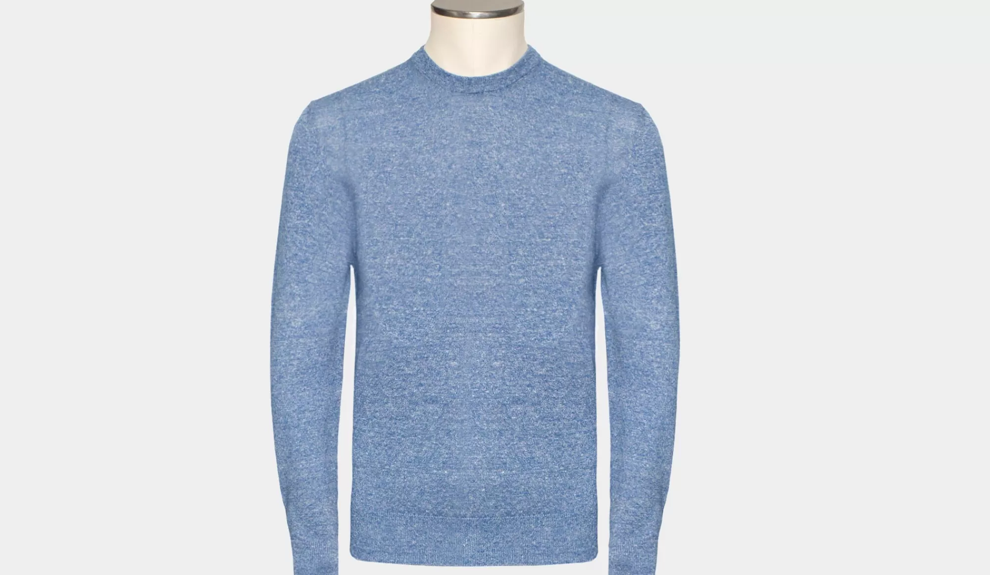 Best Sale Drumohr Crewneck Linen-Cotton Blue