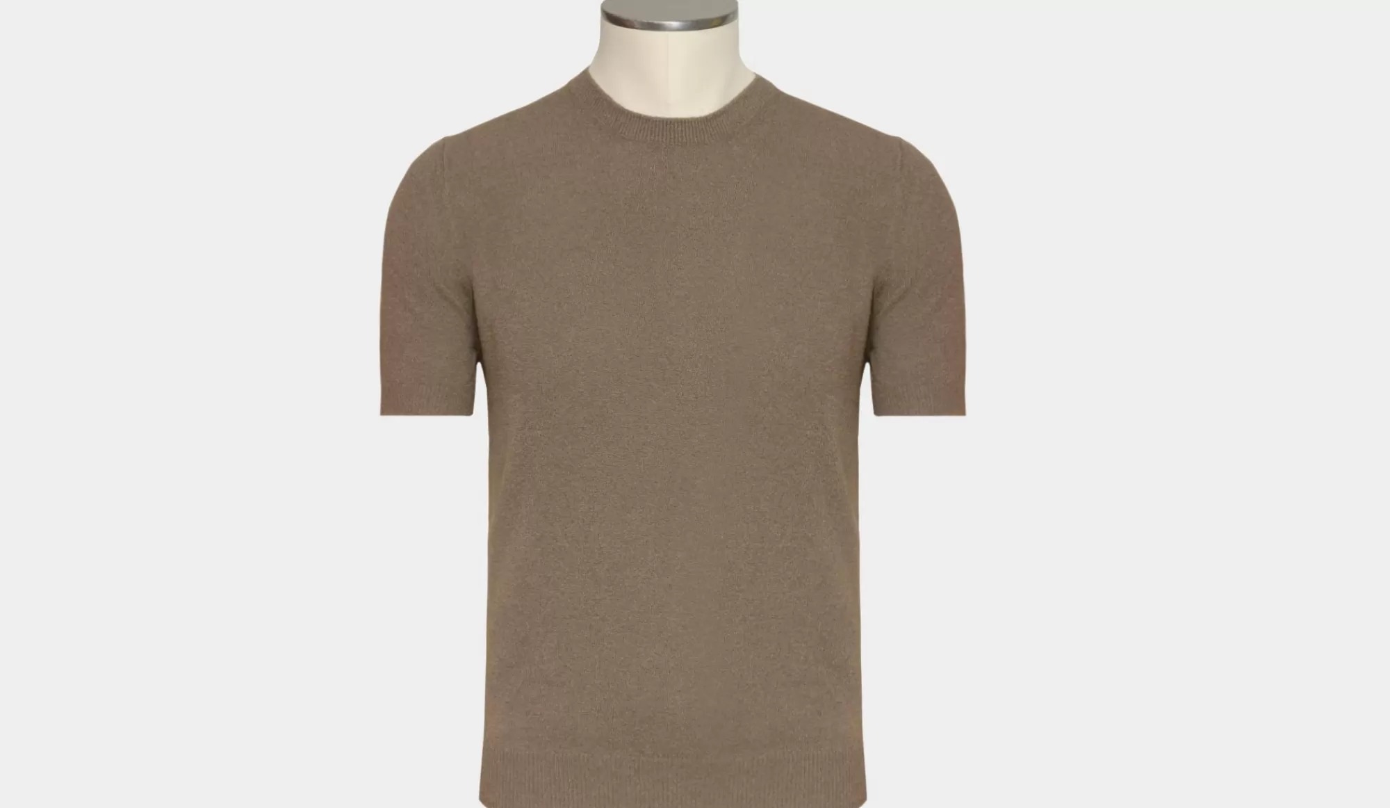 Shop Gran Sasso Crewneck Terry Taupe