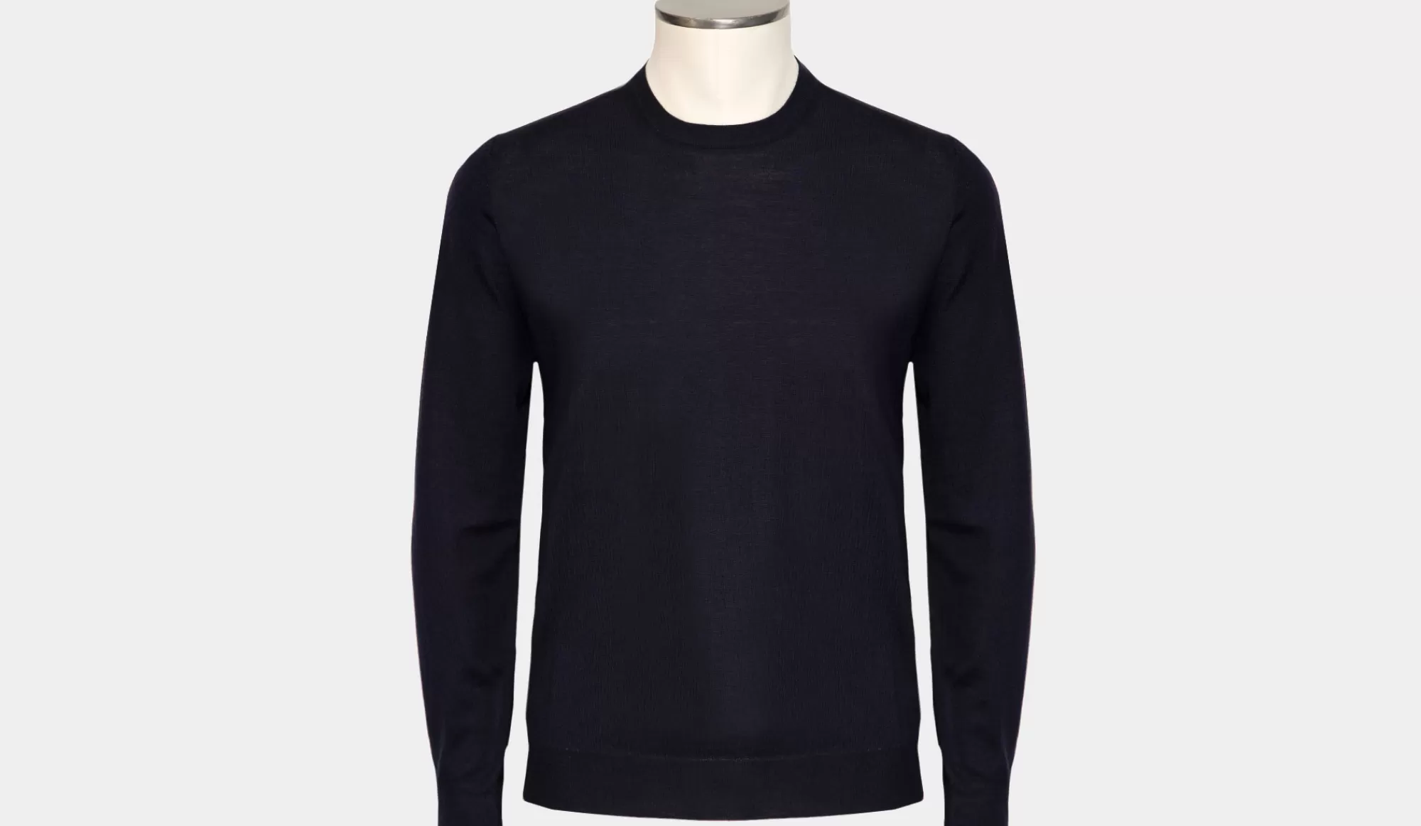 Clearance Fedeli Crewneck Wool S140 Navy