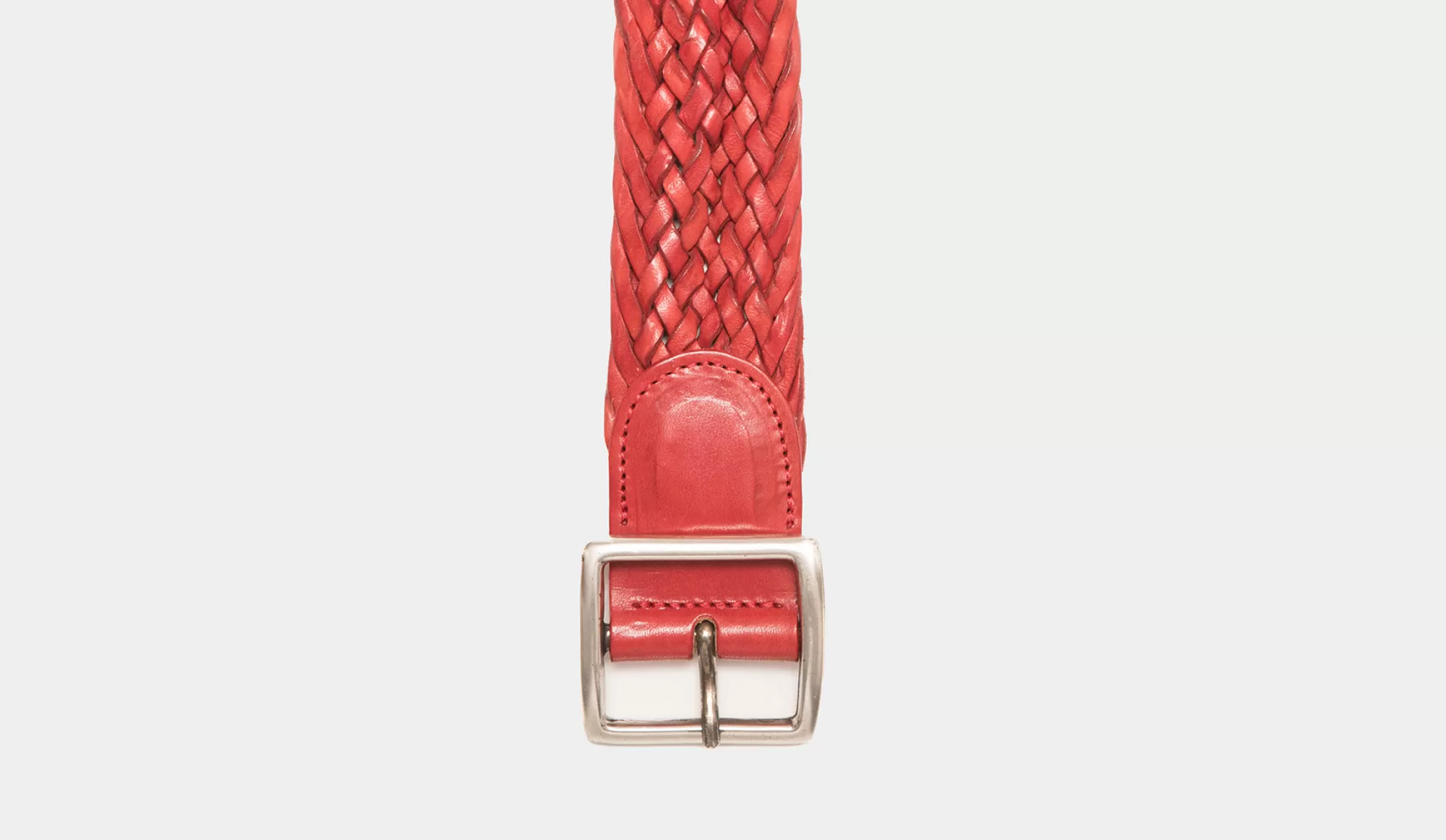 Sale Andrea d'Amico D'Amico Braided Belt Stonewashed Red