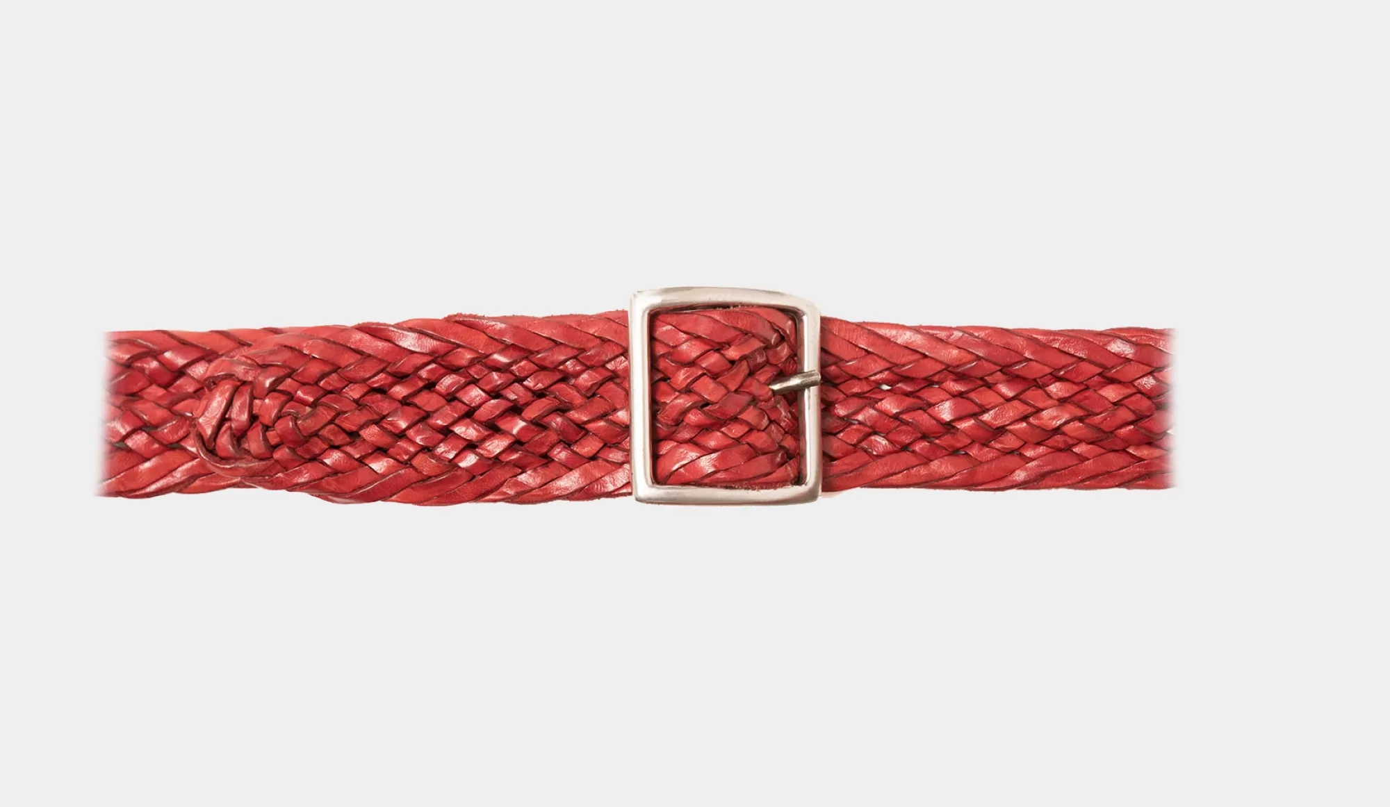 Sale Andrea d'Amico D'Amico Braided Belt Stonewashed Red