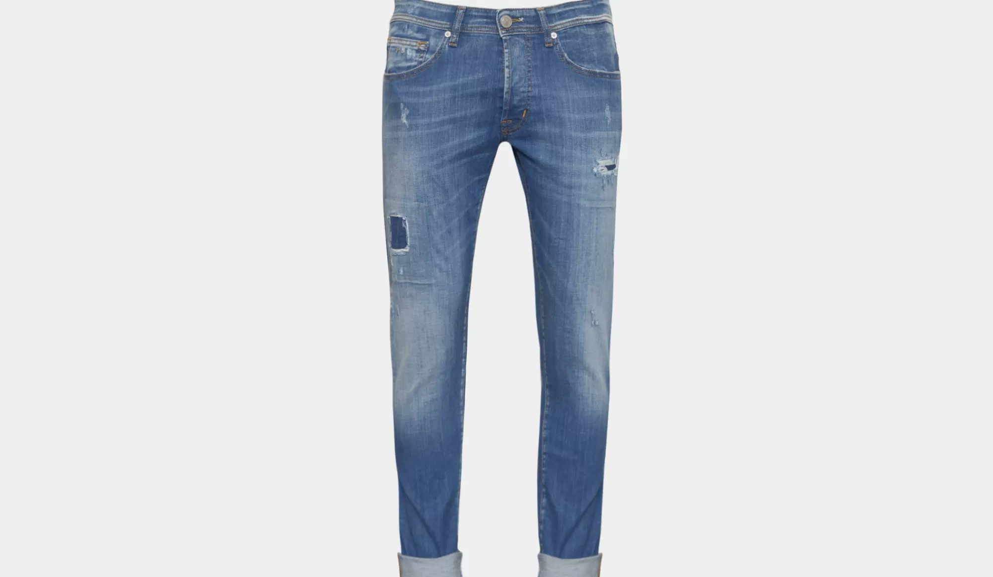 Discount Tramarossa Destroyed Jeans Blue