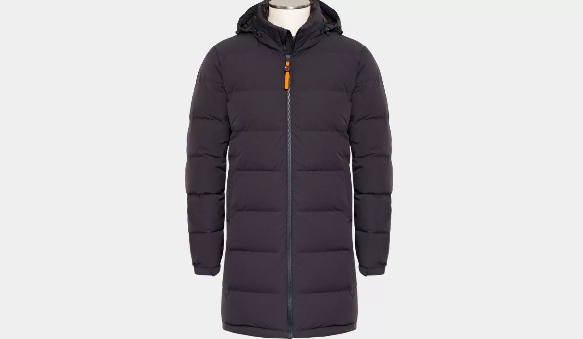 Best Aspesi Down Parka "Cappotto Longo" Navy