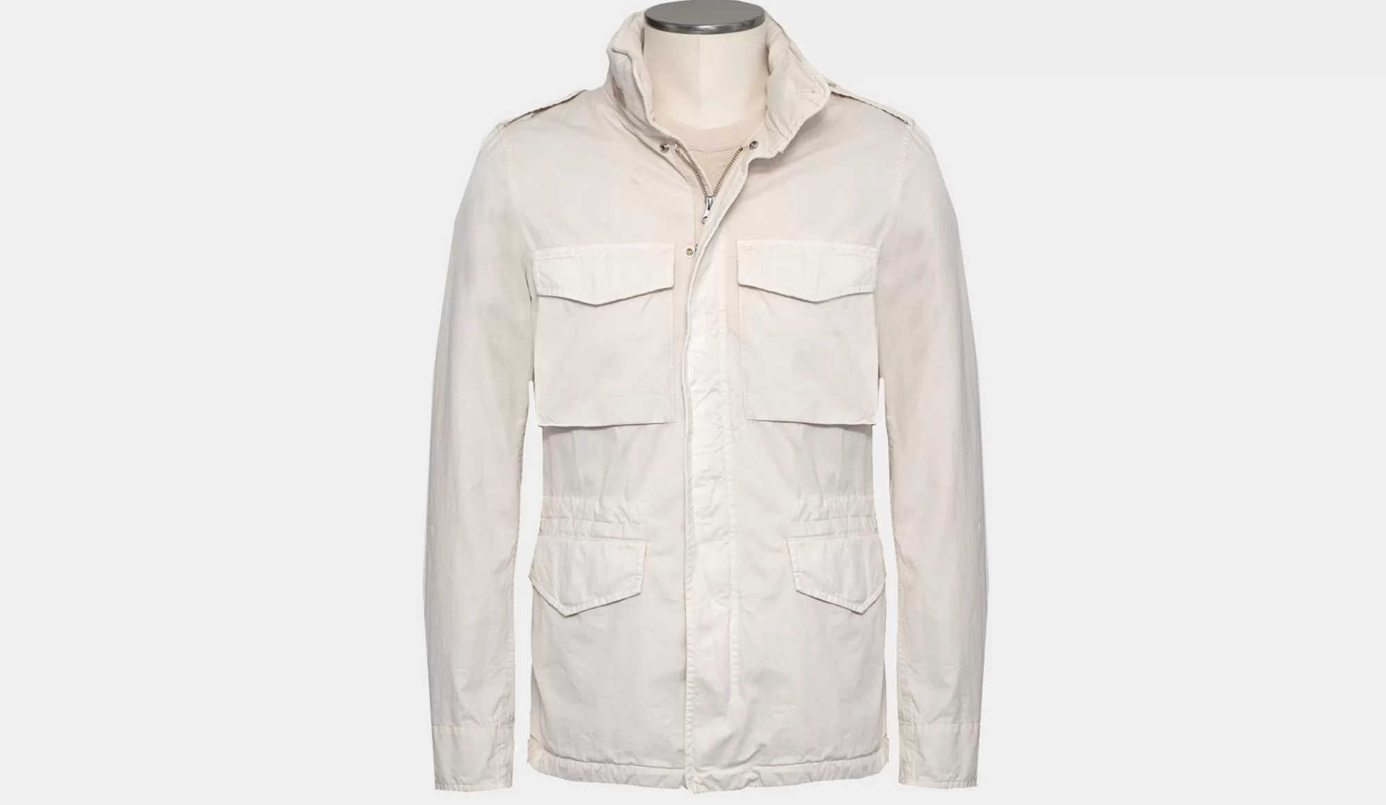 Best Sale Aspesi Field Jacket Cotton Off-White