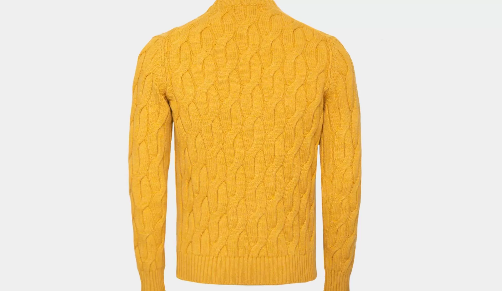 Shop Zanone Geelong Cable Crewneck Yellow