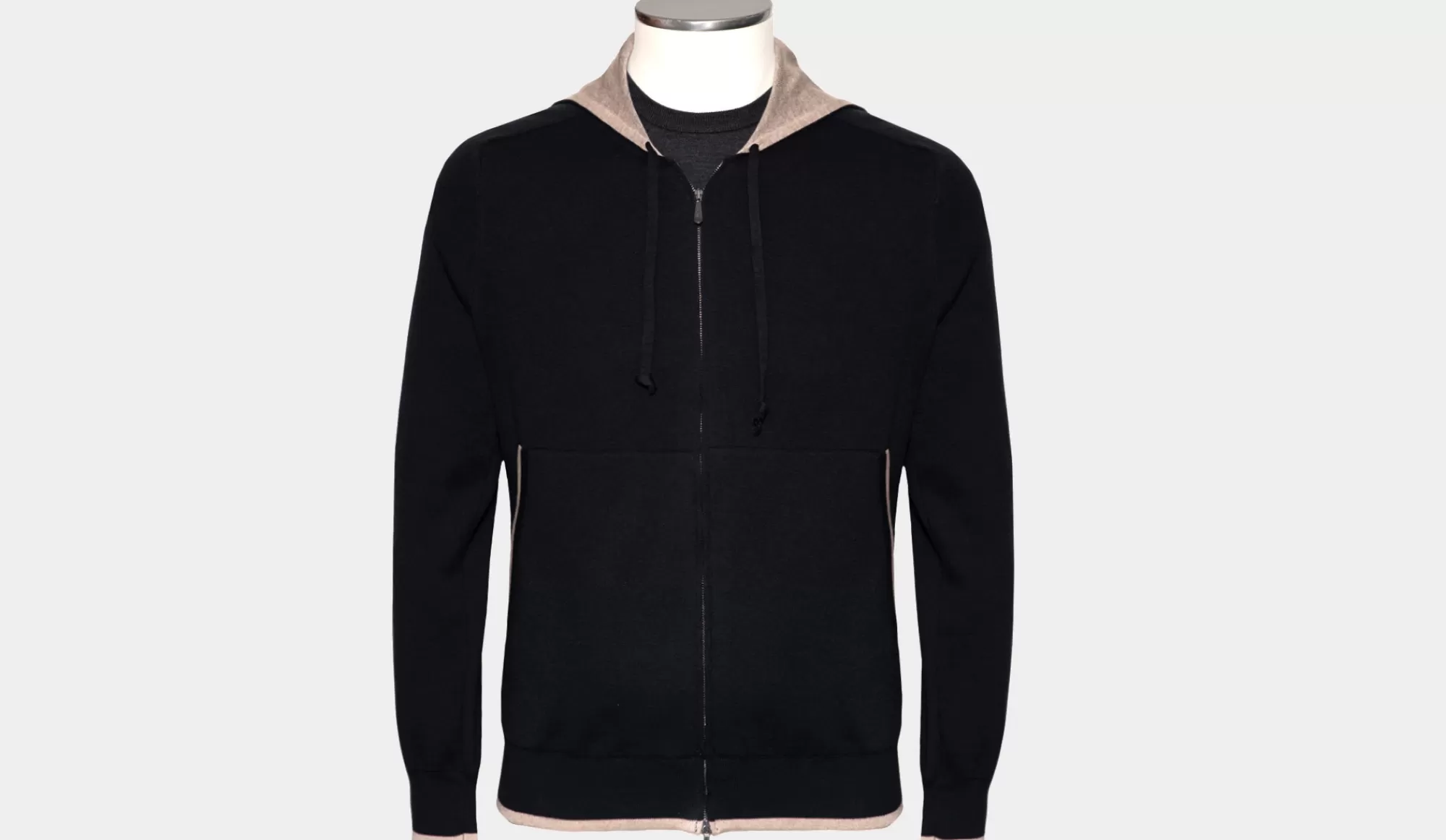 Online Drumohr Hoodie Cotton-Cashmere Black