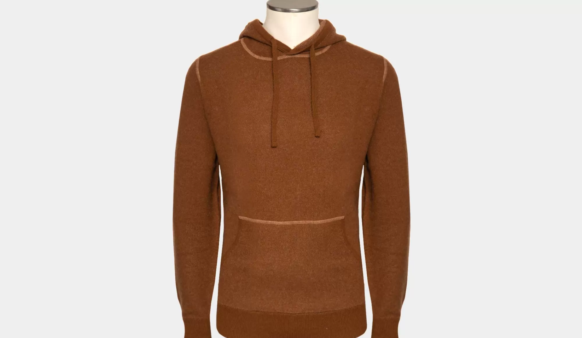 New Aspesi Hoodie Wool Caramel Brown