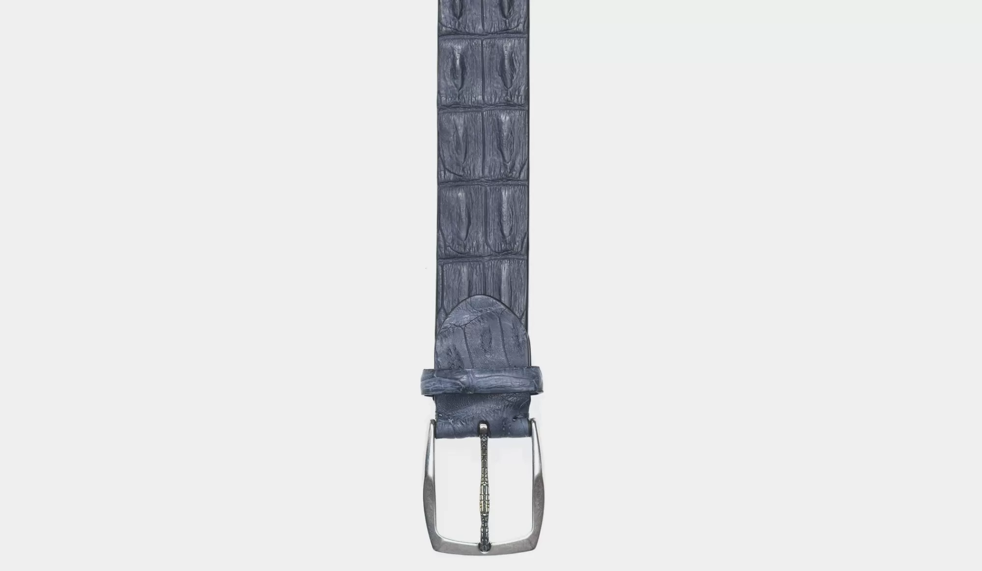 Cheap Paolo Vitale Horn Back Belt Grey-Blue