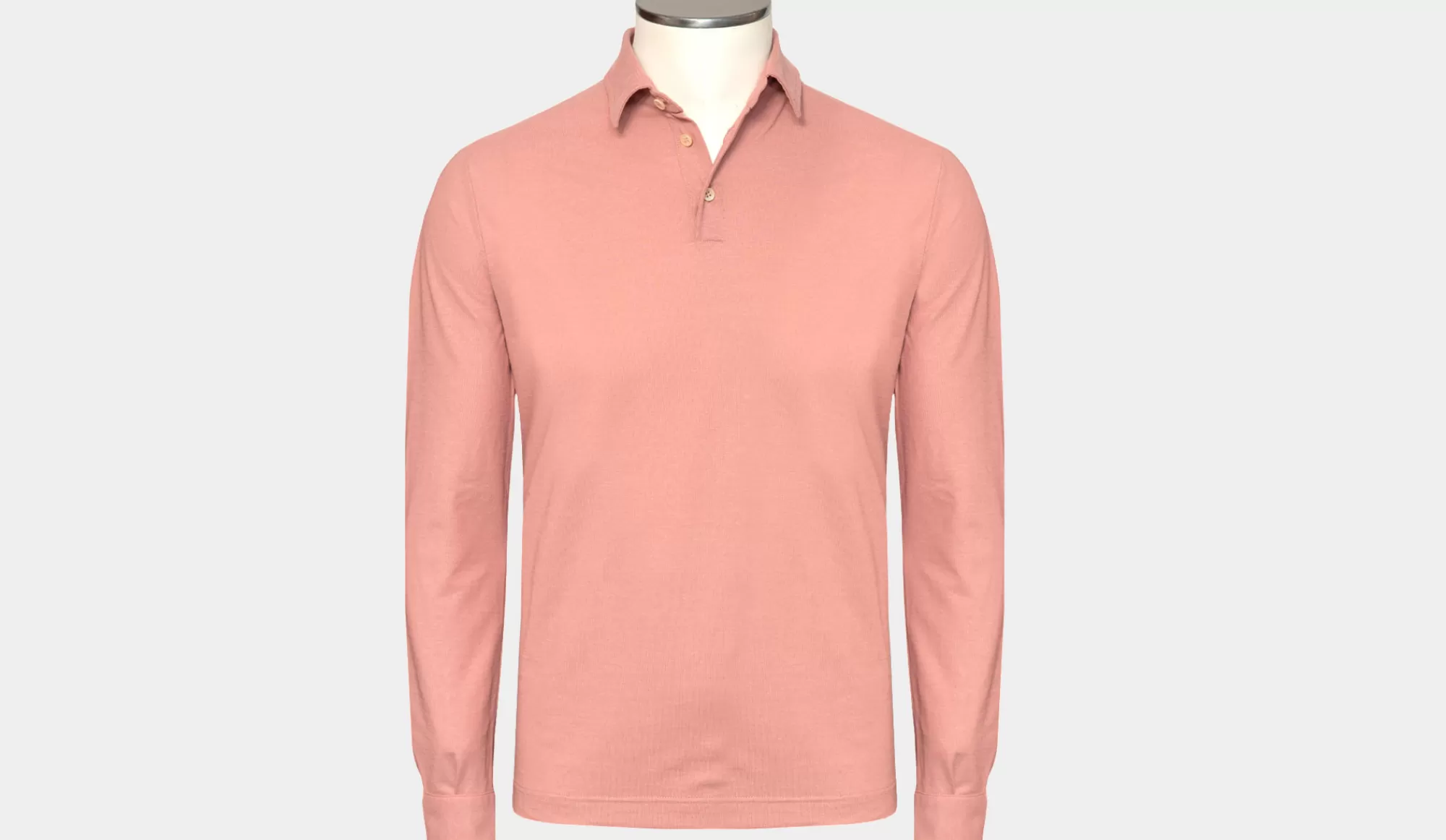 New Zanone Ice-Cotton Polo Longsleeve Antique Pink