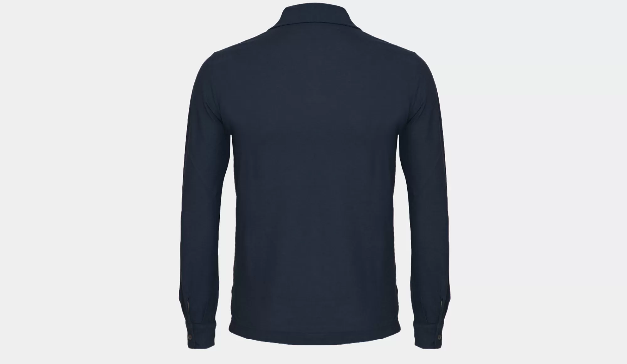 Shop Zanone Ice-Cotton Polo Longsleeve Blue