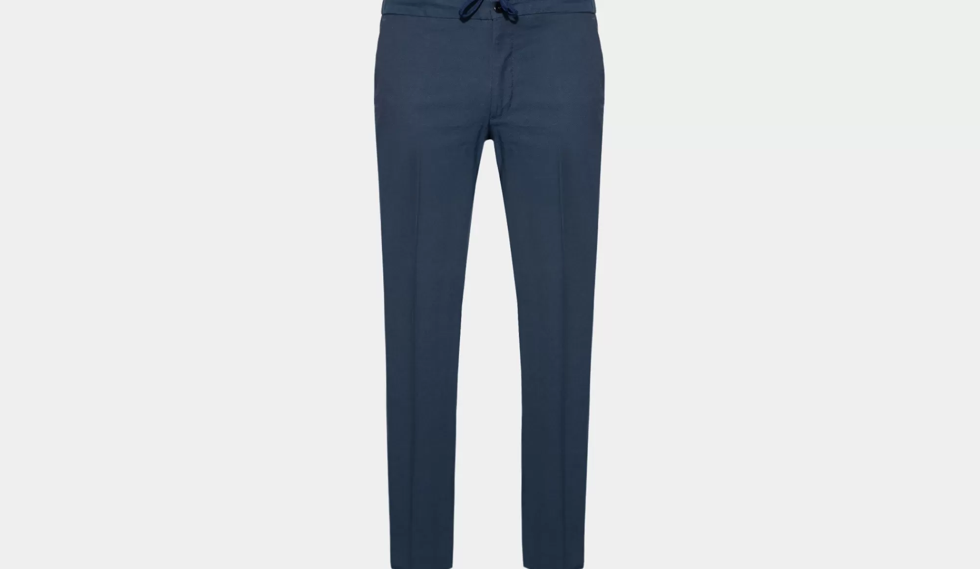 Shop Incotex Ice-Cotton Trousers Drawstring Blue