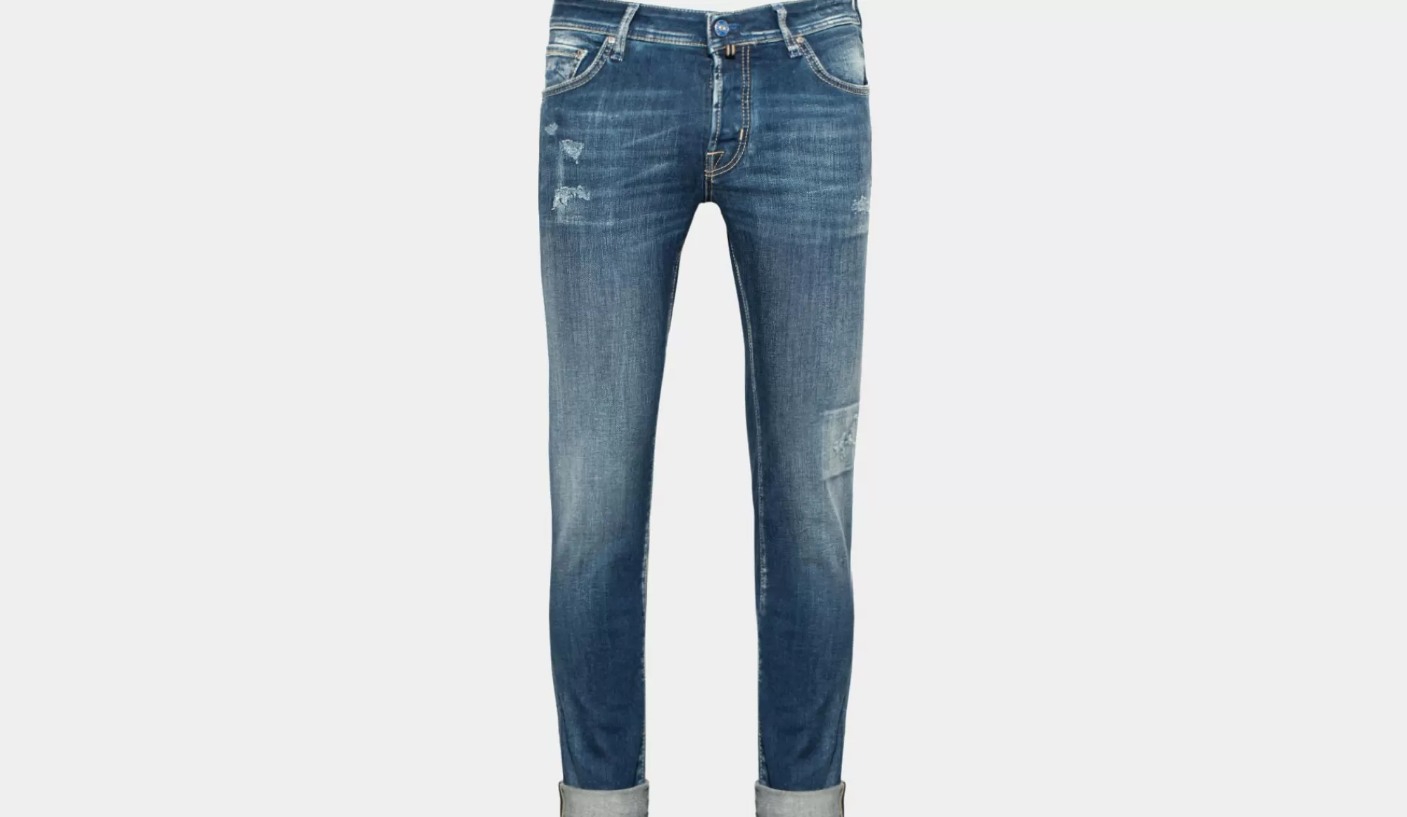 Cheap Jacob Cohen Jeans Destroyed Kobald Blue