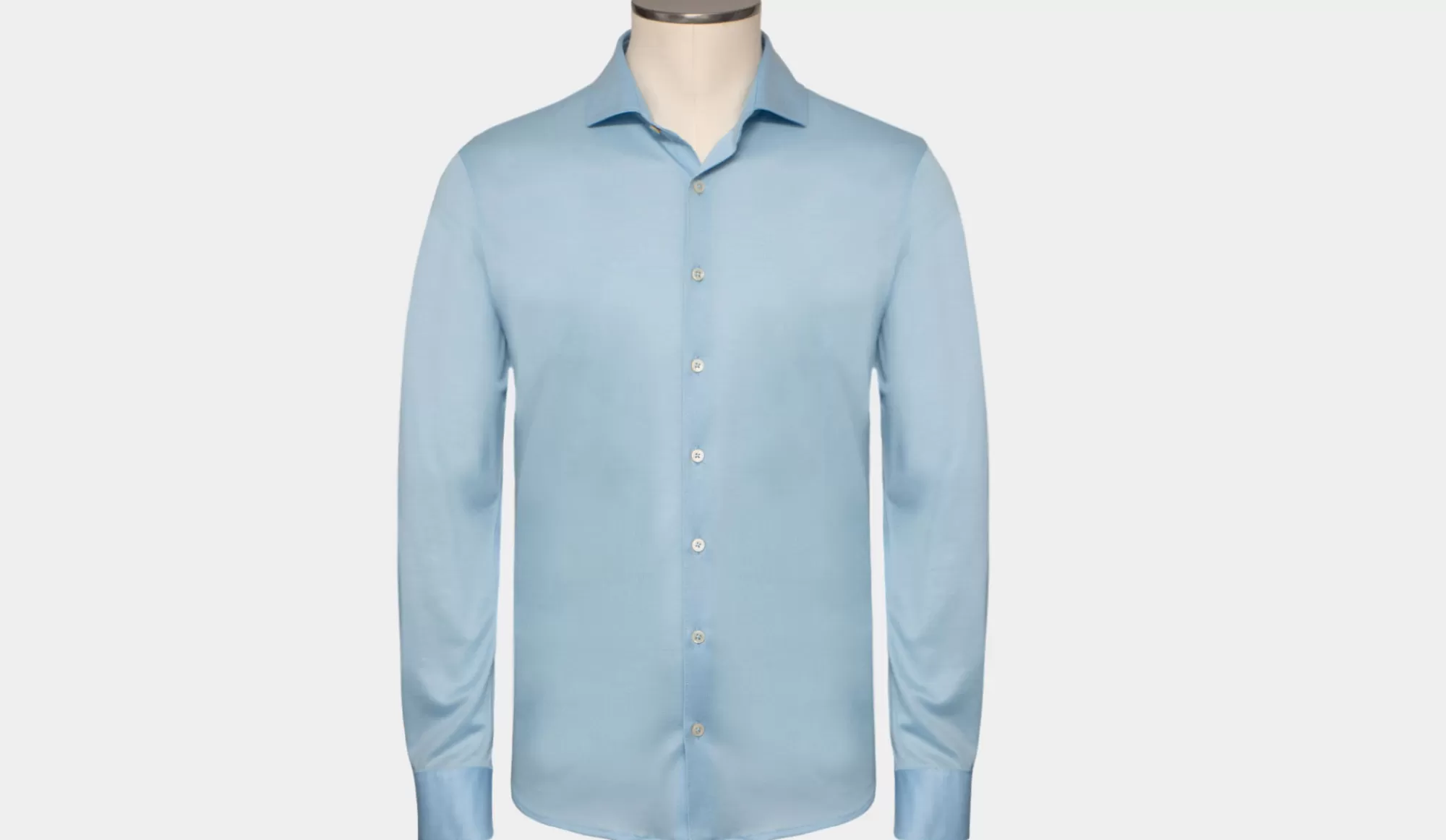 Shop Gran Sasso Jersey Pique Light-Blue