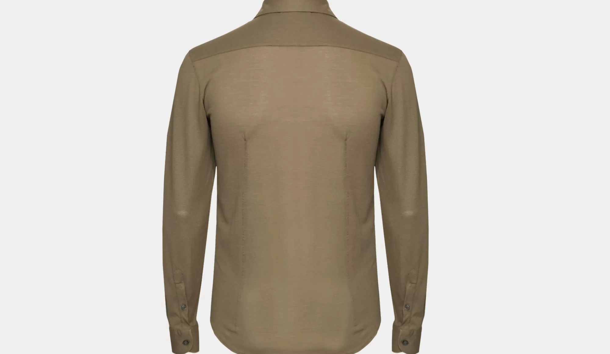 Outlet Gran Sasso Jersey Pique Shirt Olive