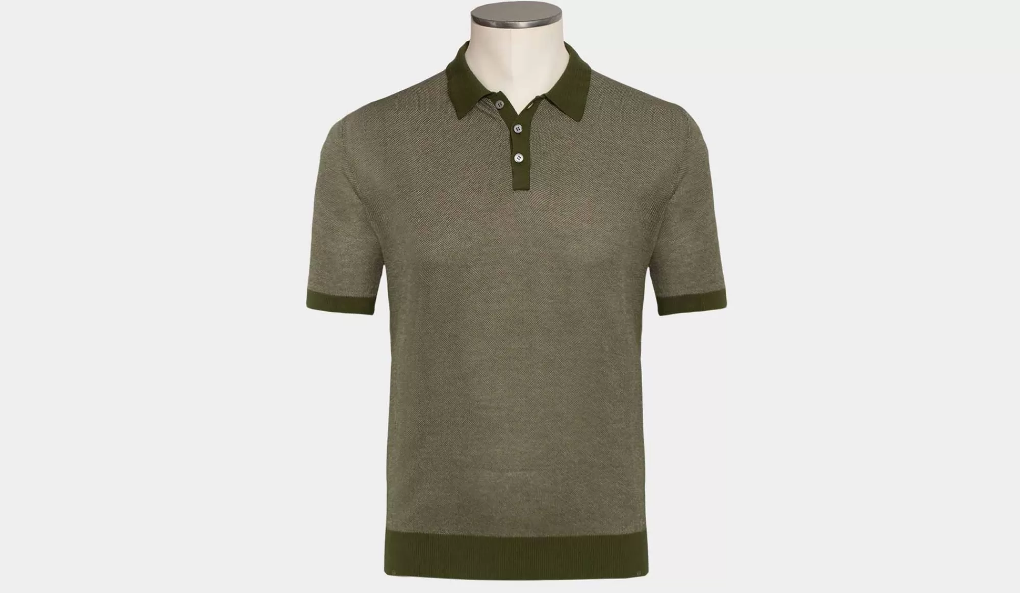 Outlet Zanone Knitted Polo Green