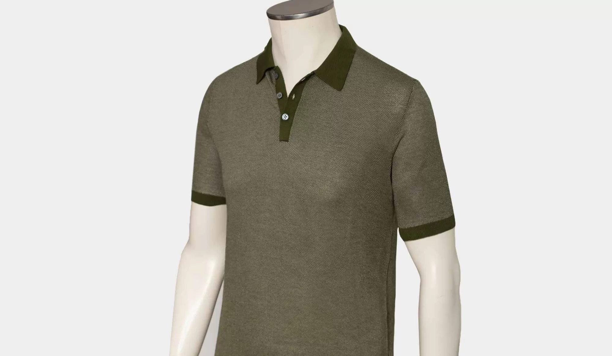 Outlet Zanone Knitted Polo Green