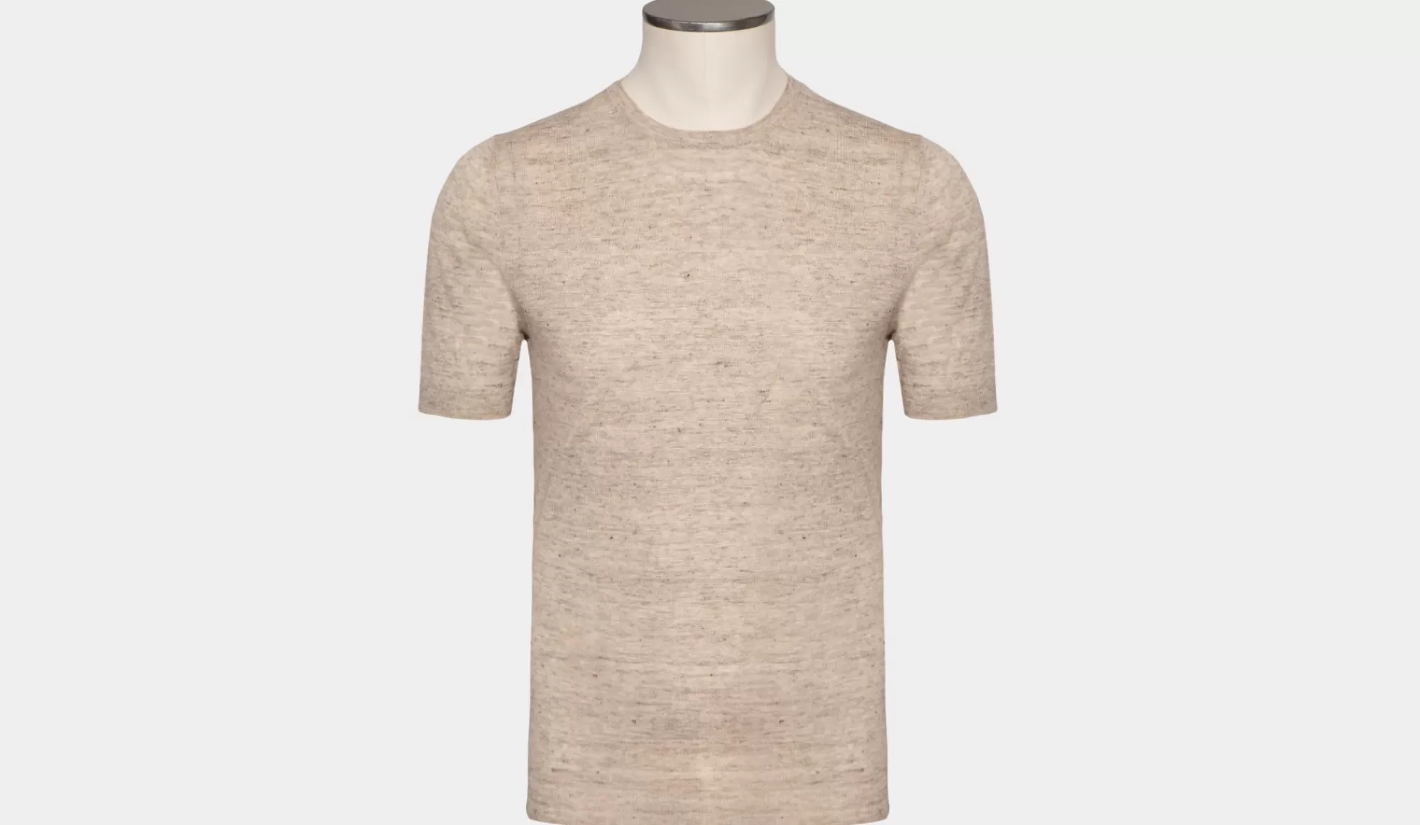 Fashion Gran Sasso Linen Crewneck Sand