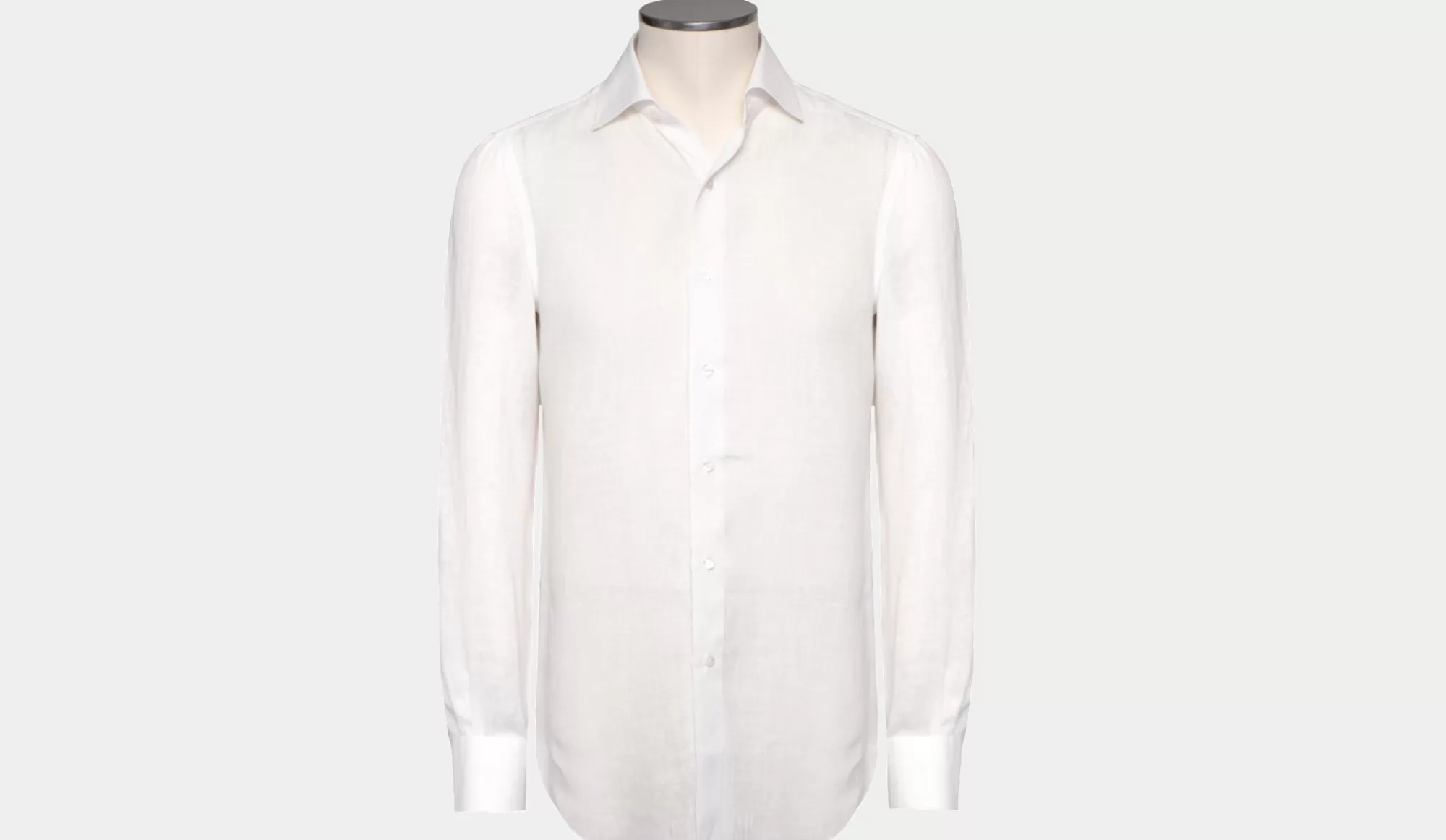 Discount Finamore Linen Shirt White