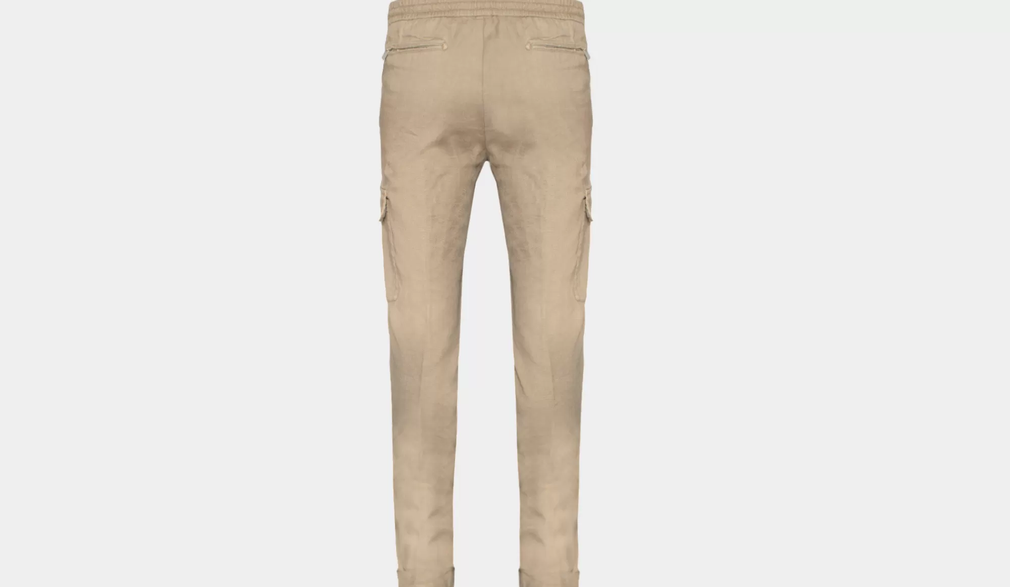 Shop Marco Pescarolo Linen-Cotton Cargo Beige