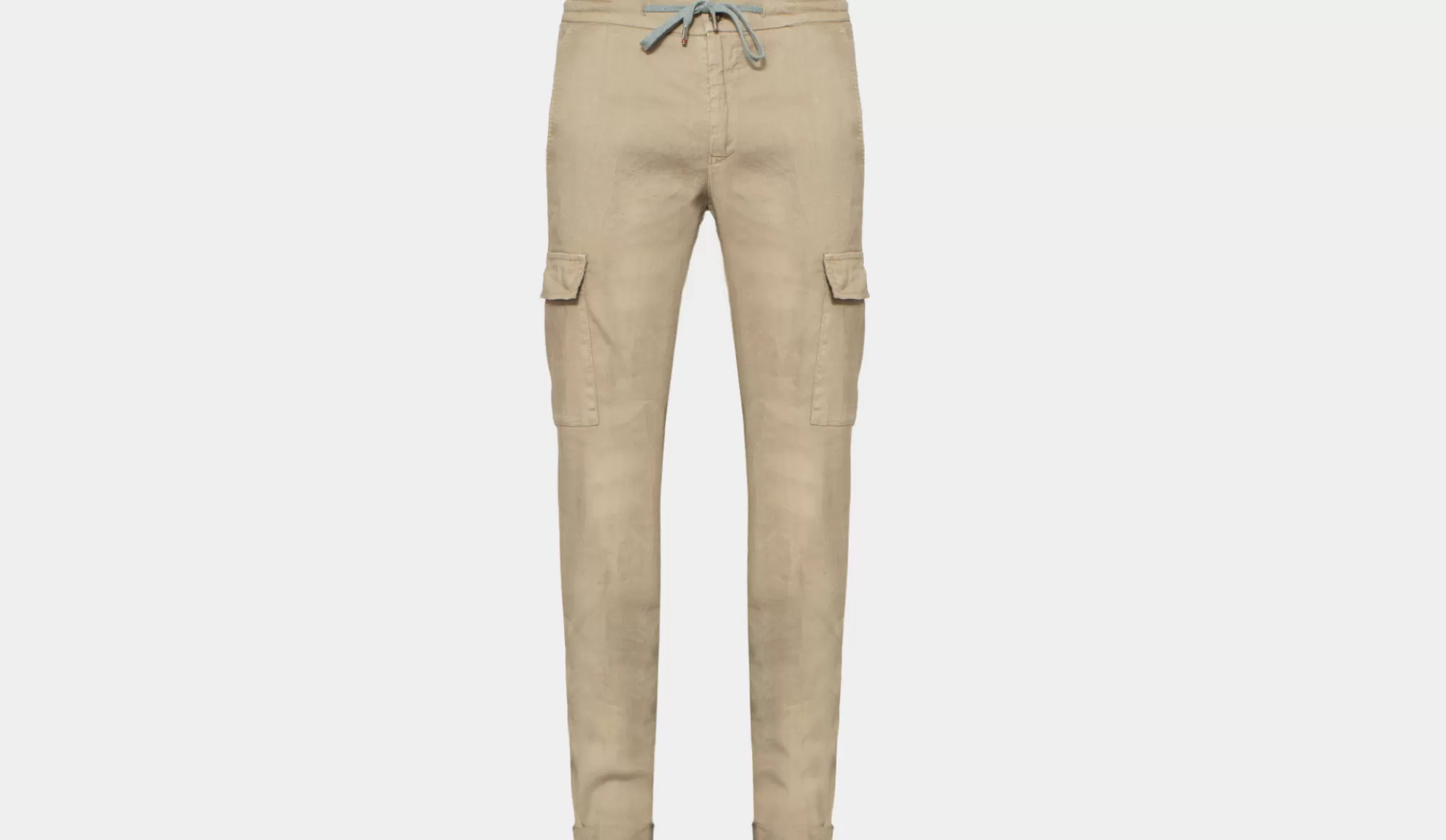 Shop Marco Pescarolo Linen-Cotton Cargo Beige