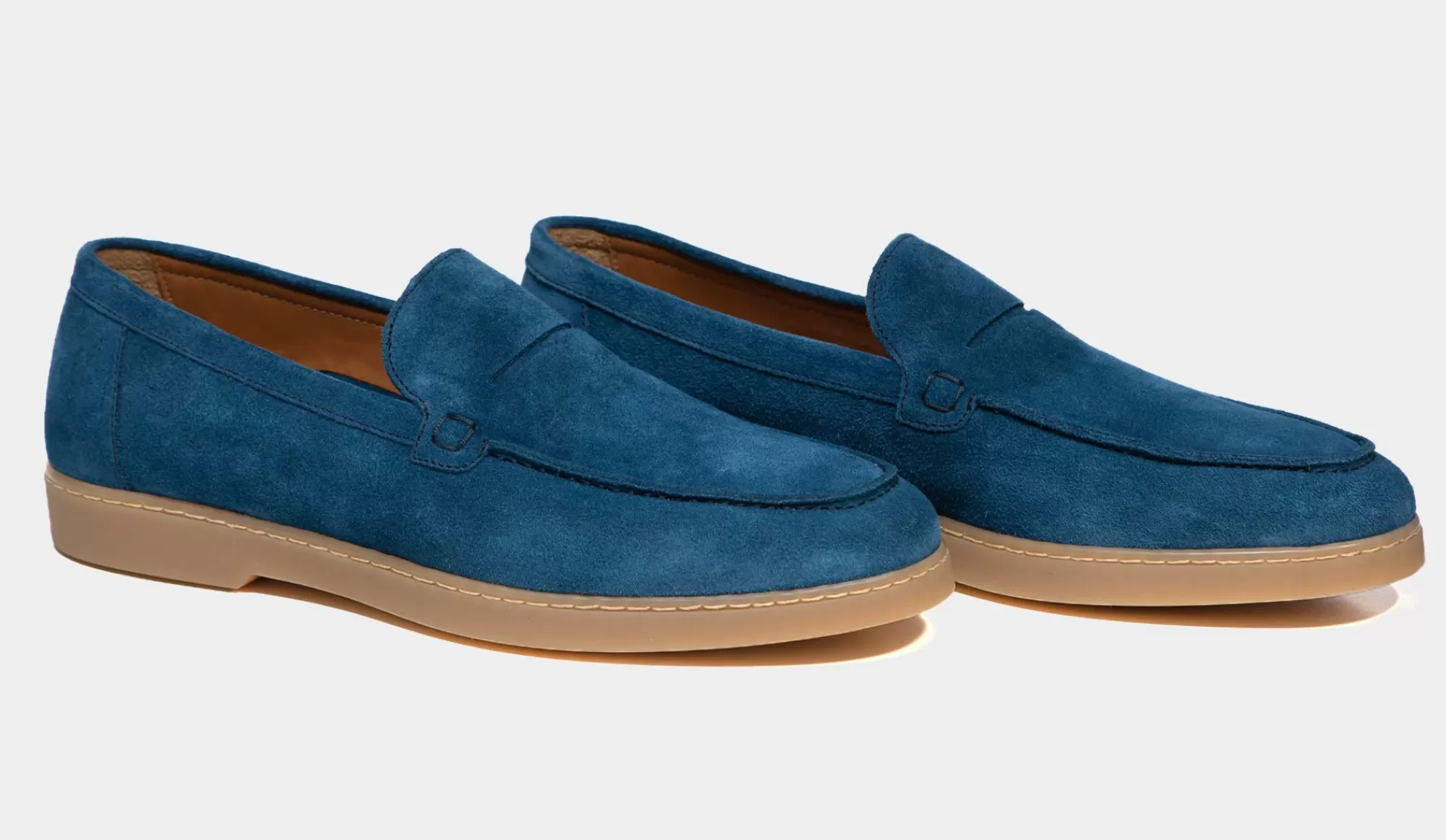 Sale Doucals Loafer Penny Suede Blue