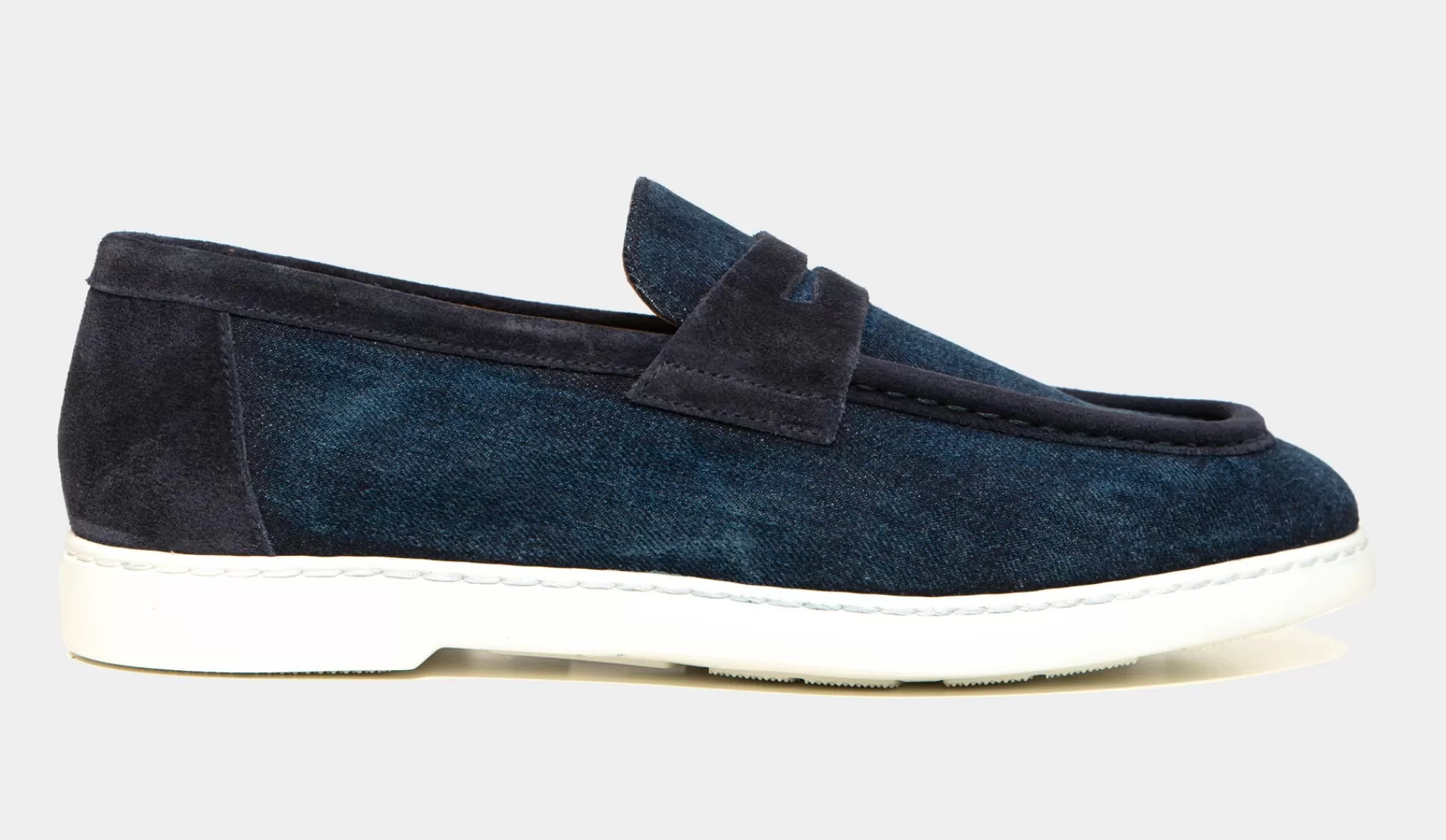 Shop Doucals Loafers Denim Blue