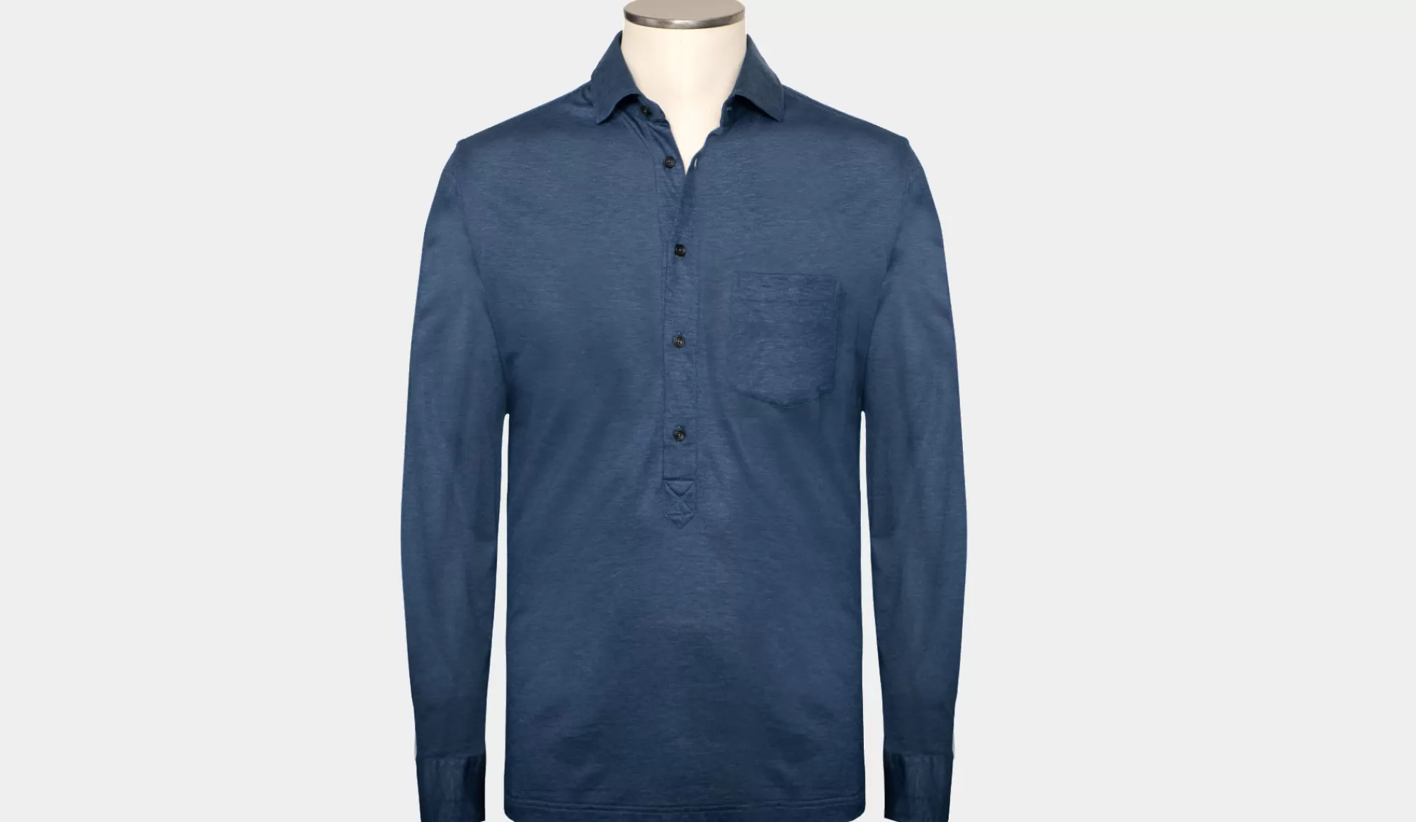 Store Xacus Long Sleeve Polo Blue