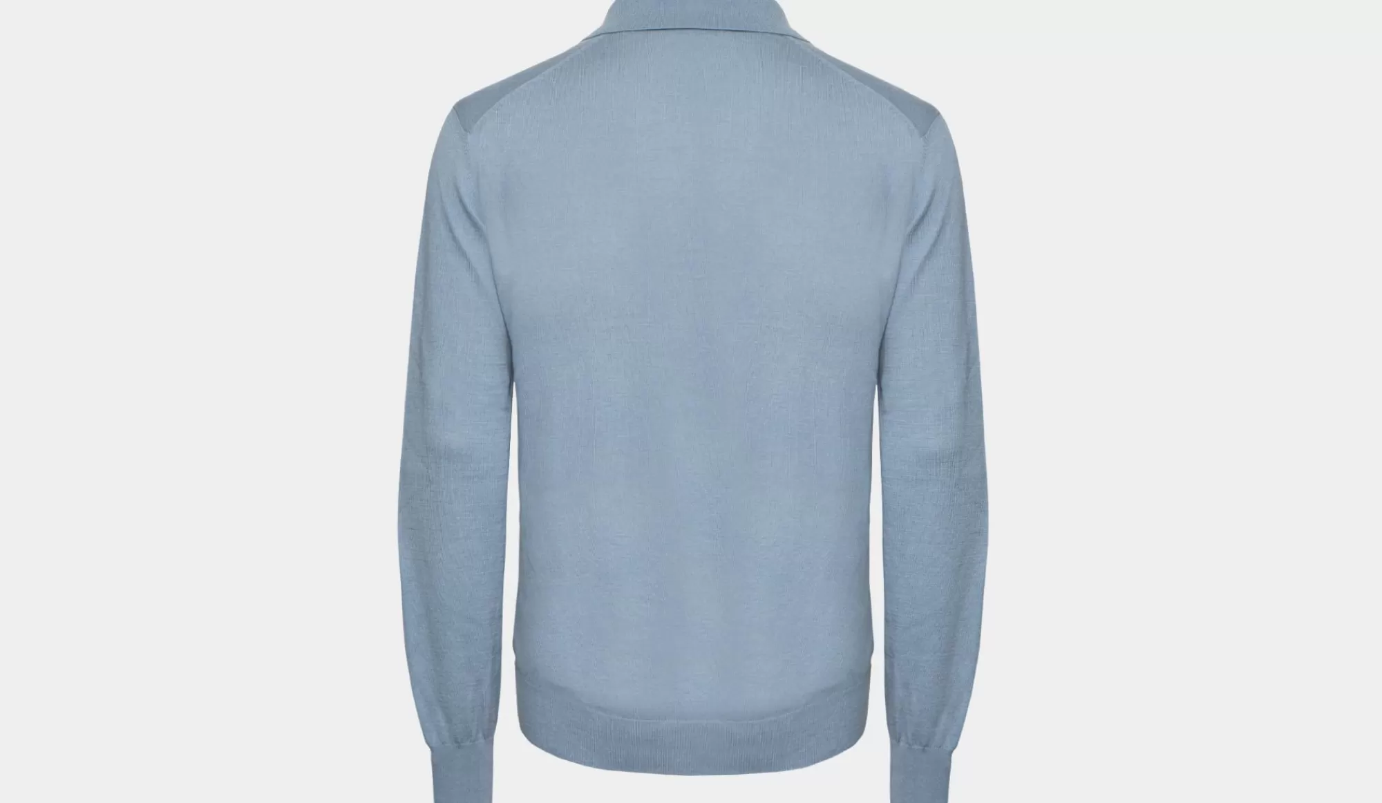 Discount Zanone Long Sleeve Polo Grey/Blue