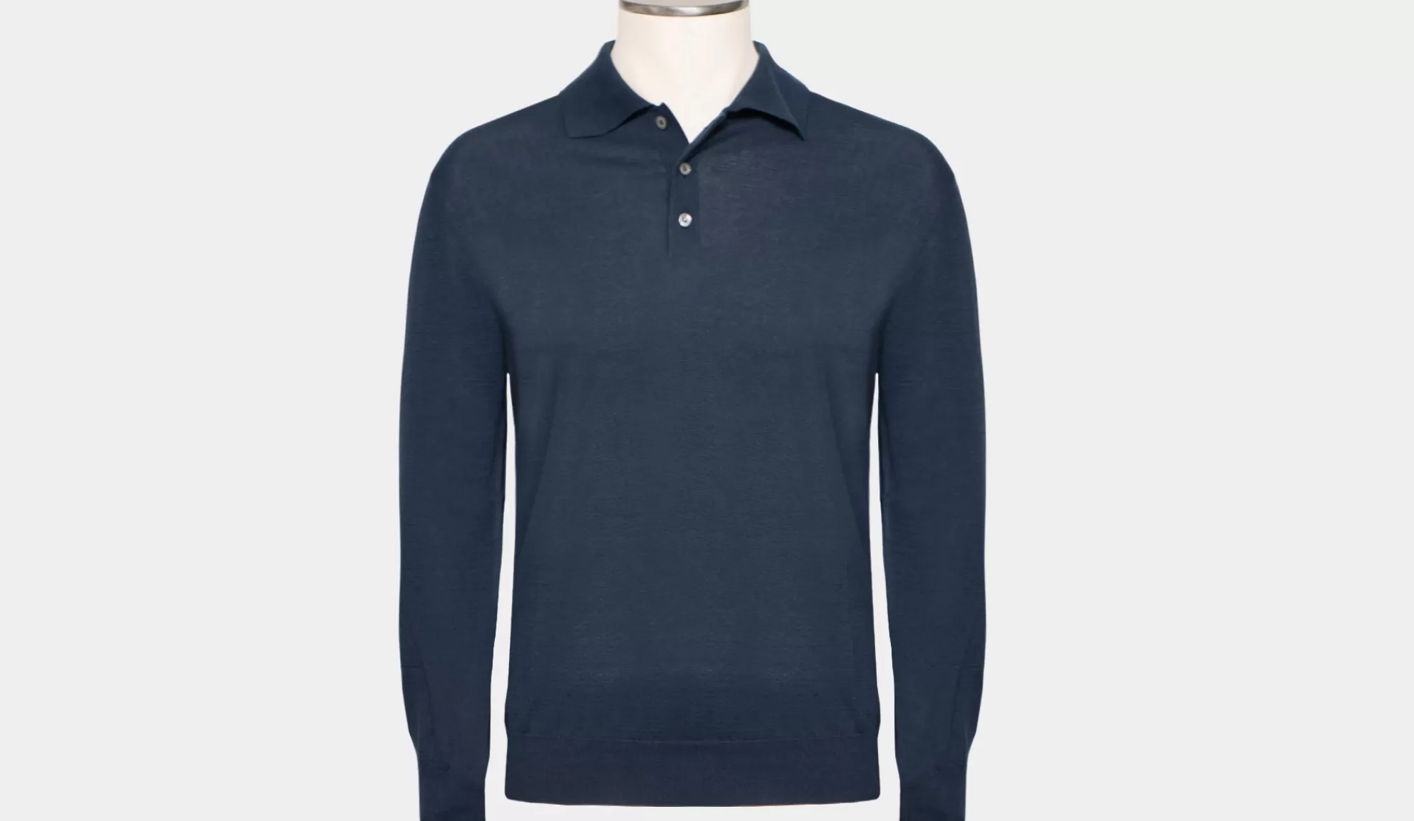 Flash Sale Zanone Long Sleeve Polo Navy