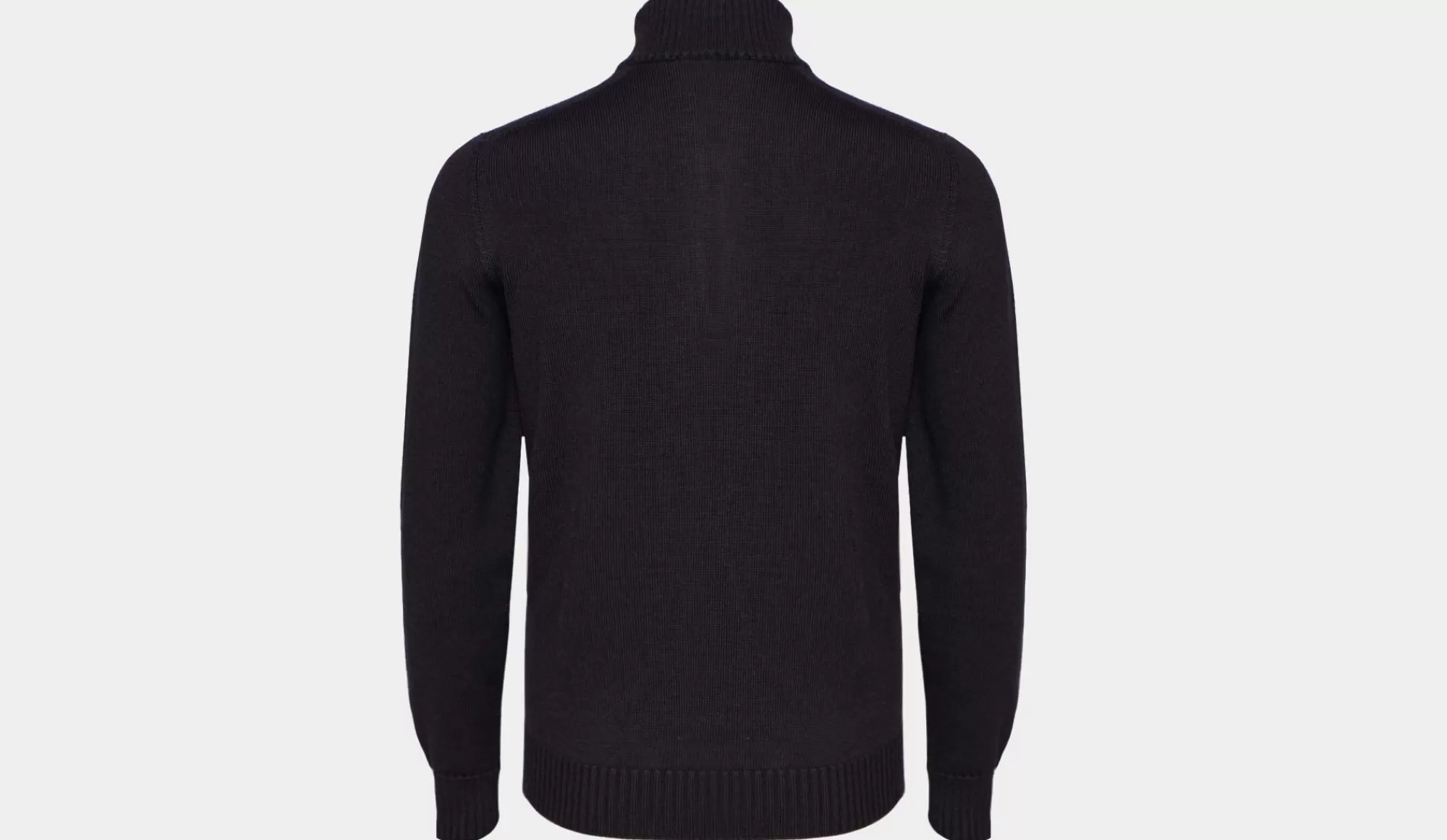 Outlet Drumohr Mock Neck Zip Navy