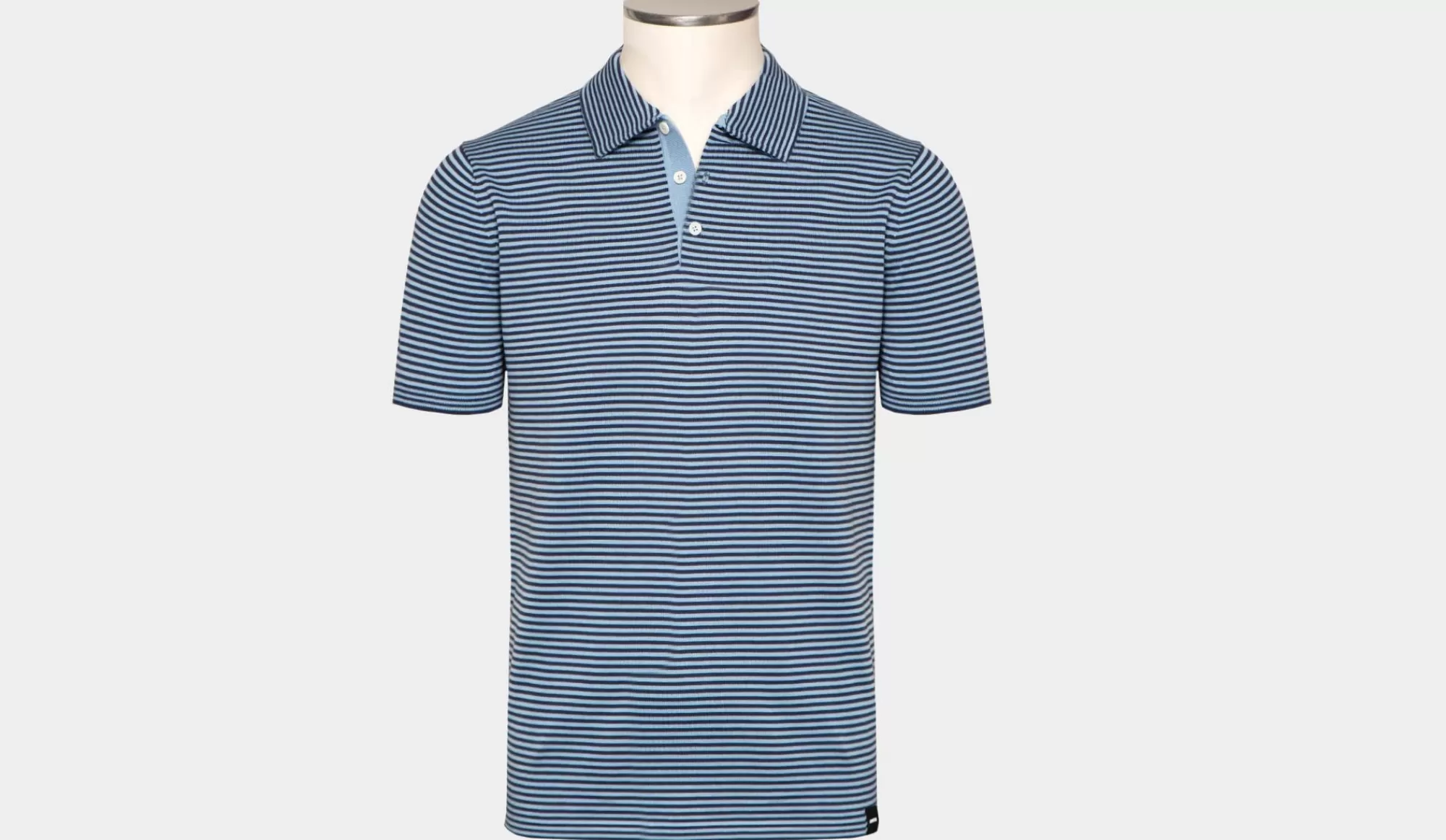 Best Sale Aspesi Nautical Striped Polo Navy-Blue