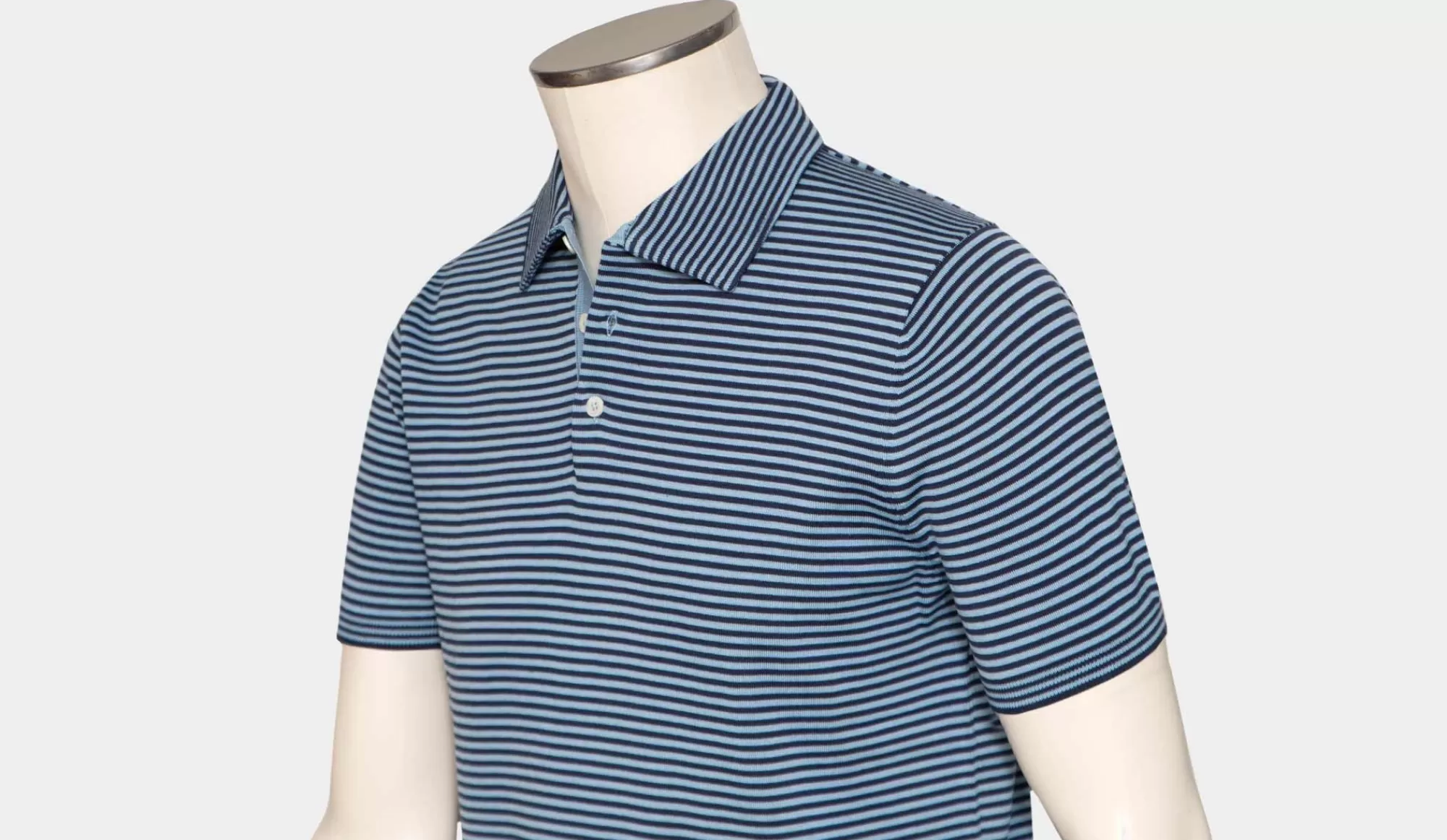 Best Sale Aspesi Nautical Striped Polo Navy-Blue