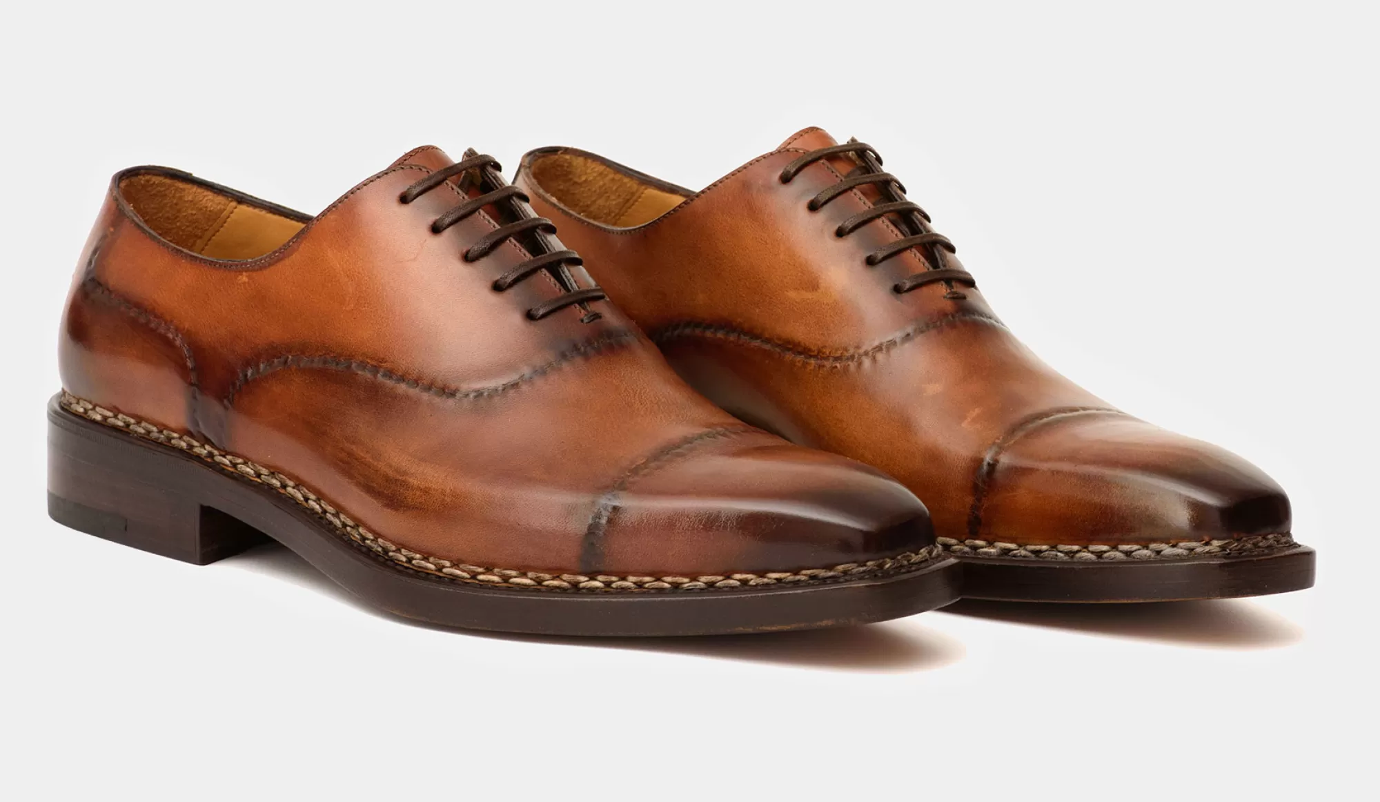 New Paolo Scafora Oxford Cognac