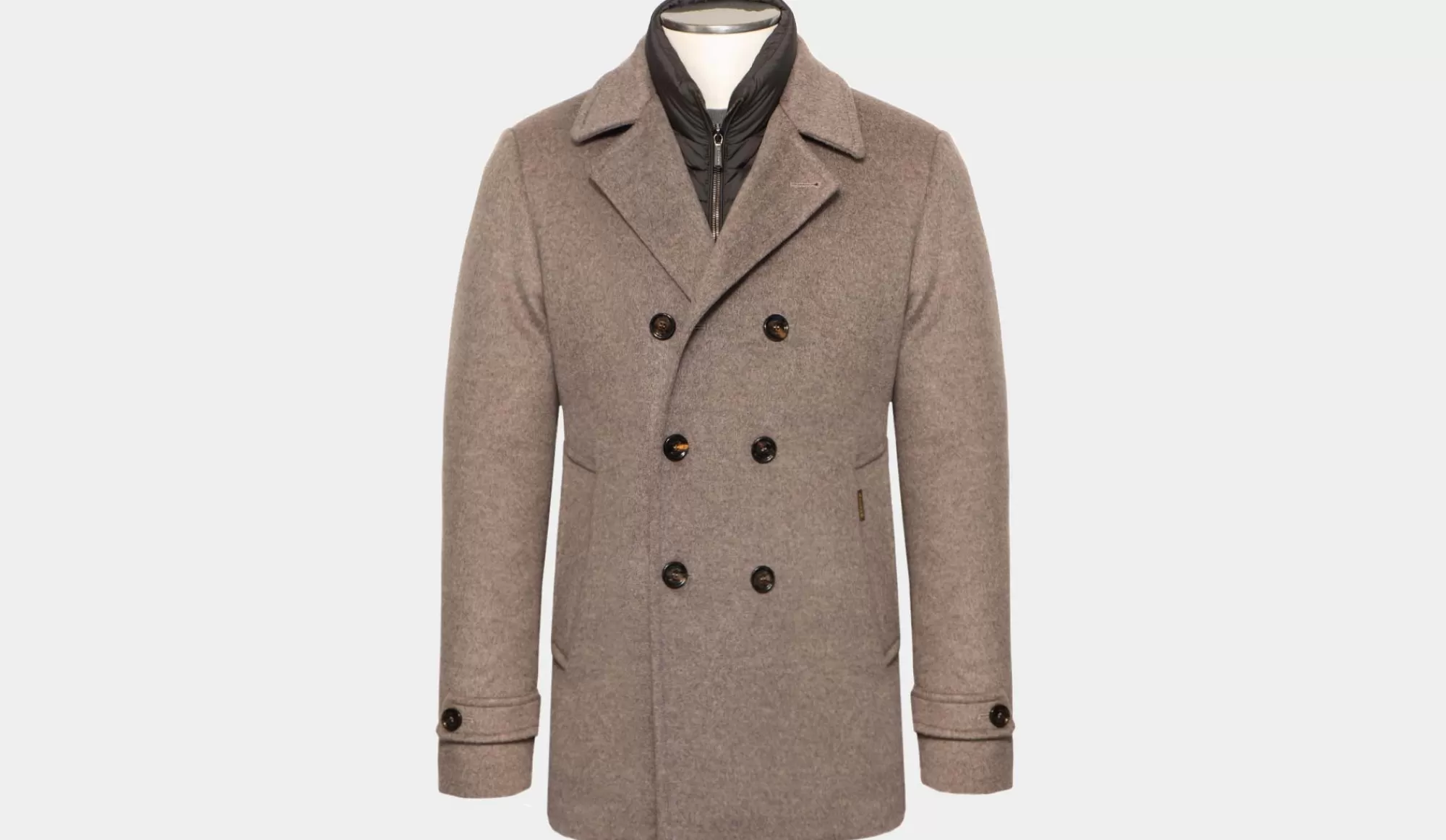 Sale Moorer Pea-Coat Bolghi-Le Taupe