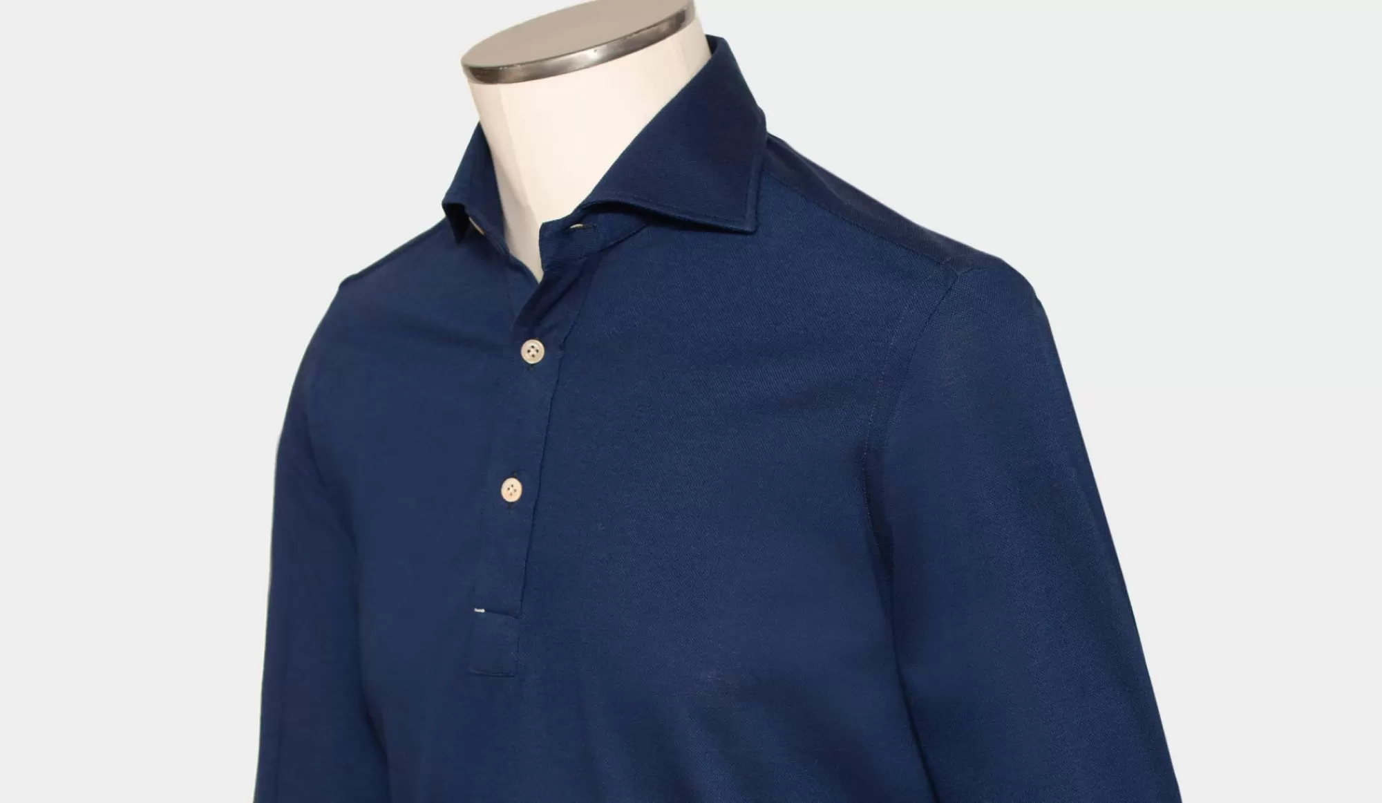 New Mazzarelli Polo Camicia Pique Blue