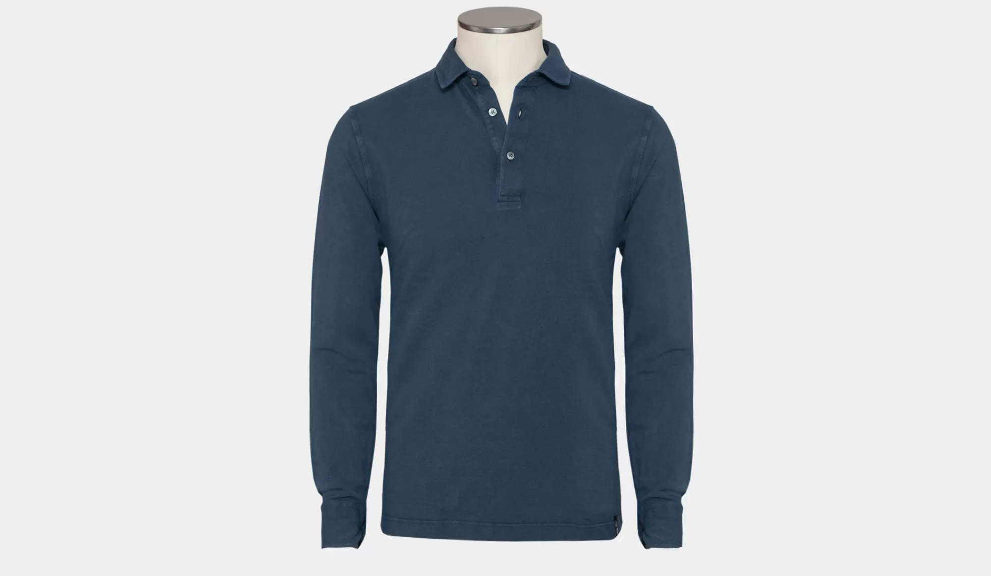 Shop Drumohr Polo Garment Dyed Navy