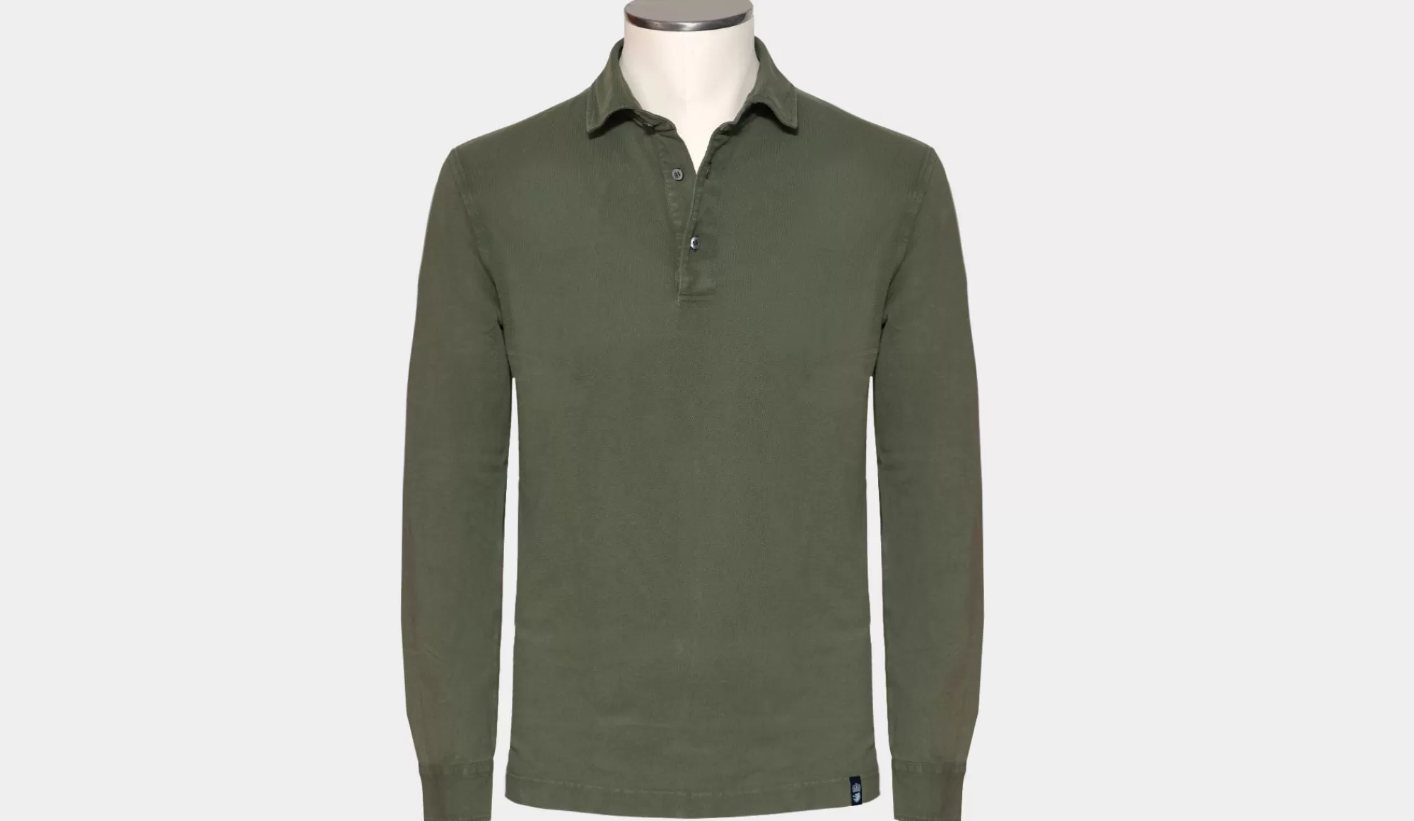 Clearance Drumohr Polo Garment Dyed Olive